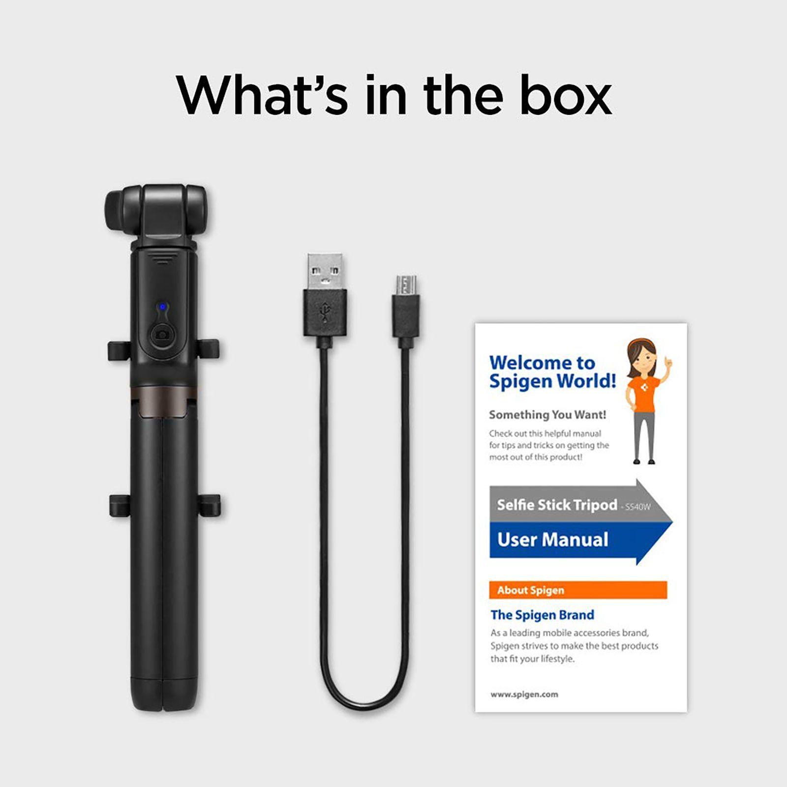 spigen S540W Selfie Stick with Tripod (Bluetooth Wireless Technology, 000SS24111, Black)_18