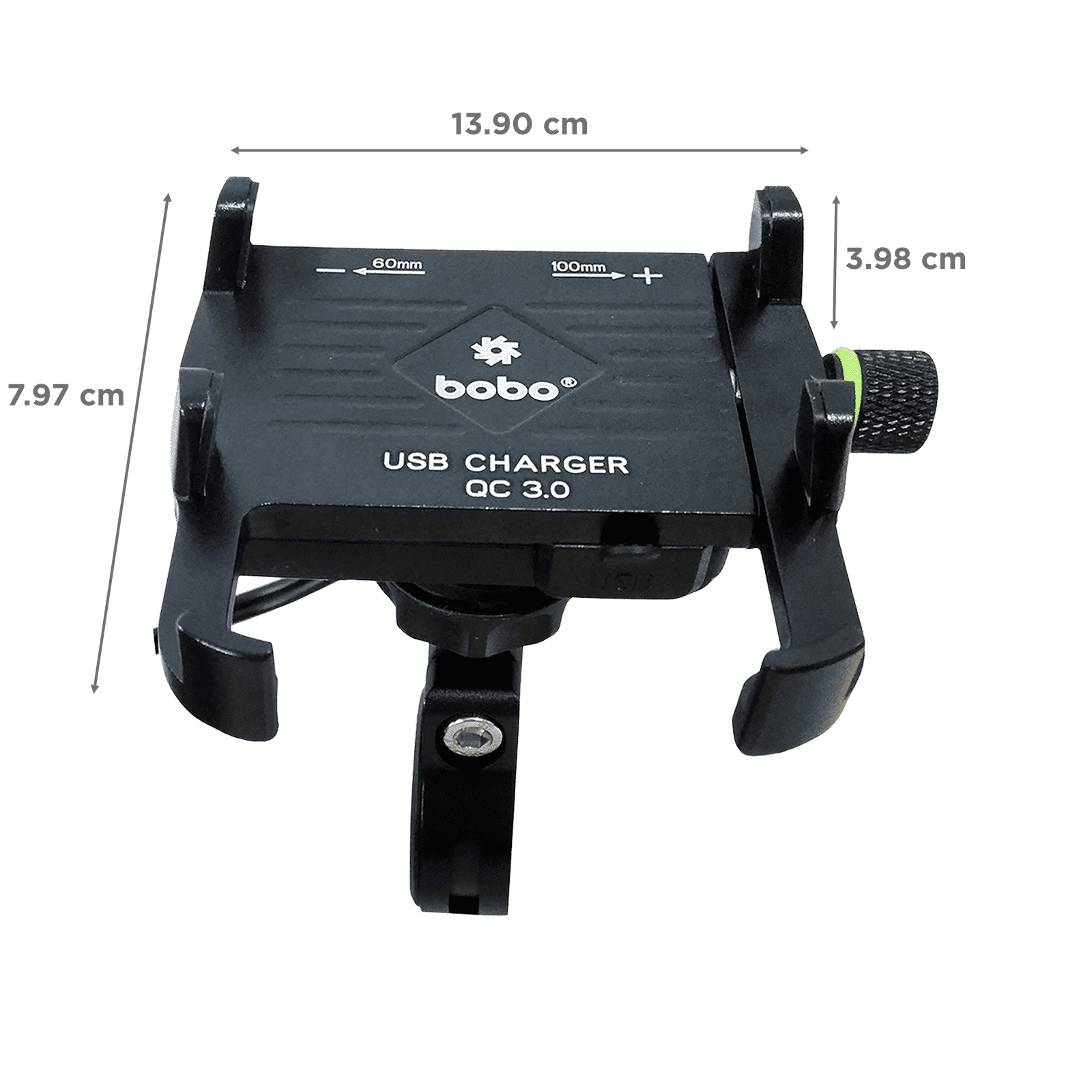 bobo BM5 Claw Bike Mount for Mobile (Fast USB 3.0 Charger, Black)_3