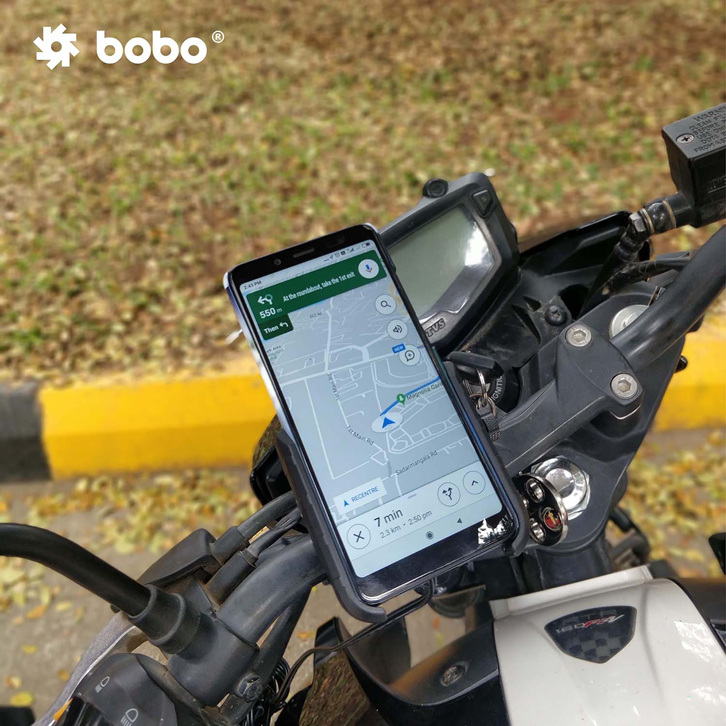 bobo BM6 Jaw Bike Mount for Mobile (Fast 15W Wireless Charger, Black)_8