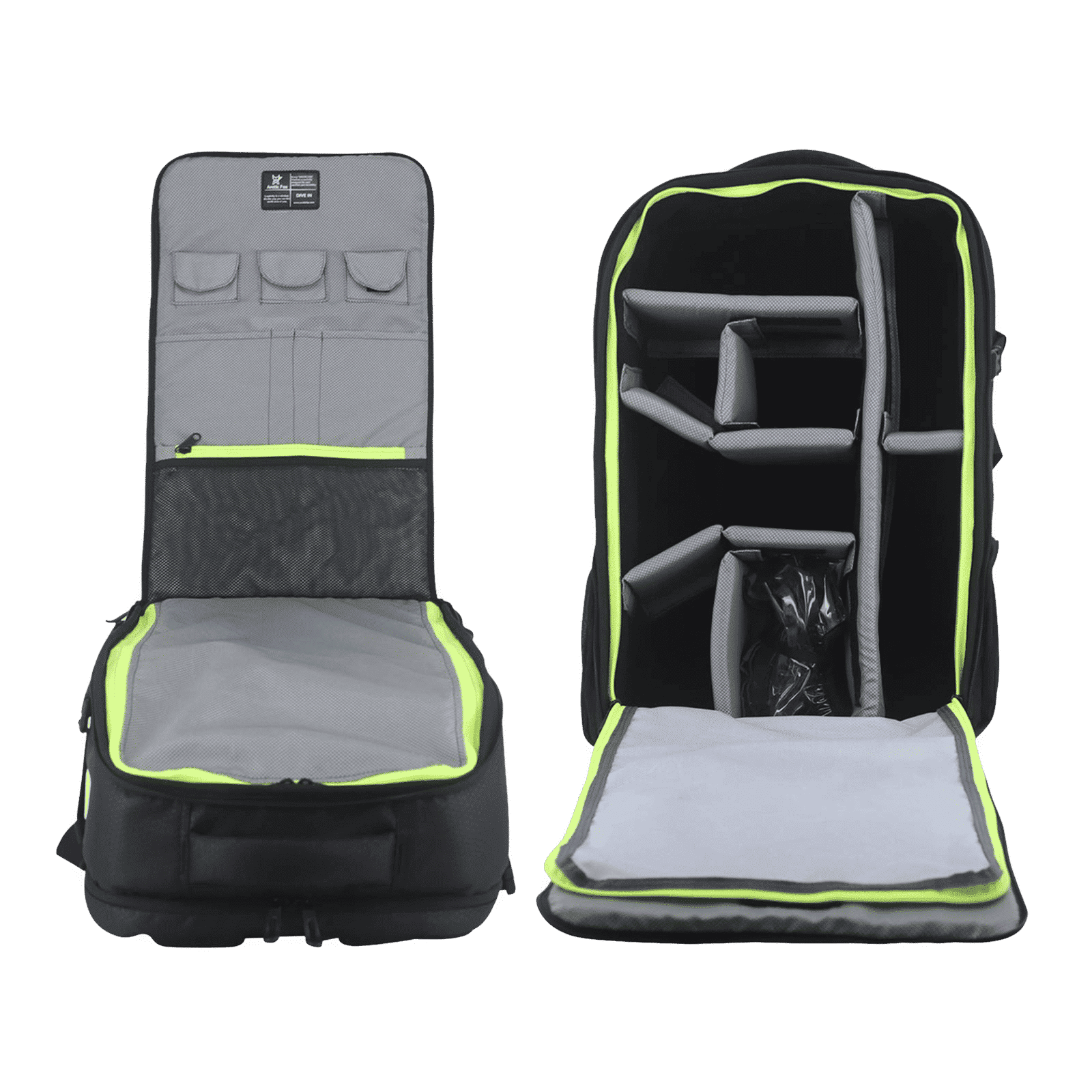 Arctic Fox Click Water Repellent Backpack Camera Bag for DSLR (Tripod Holder, Lime Popsicle)_10