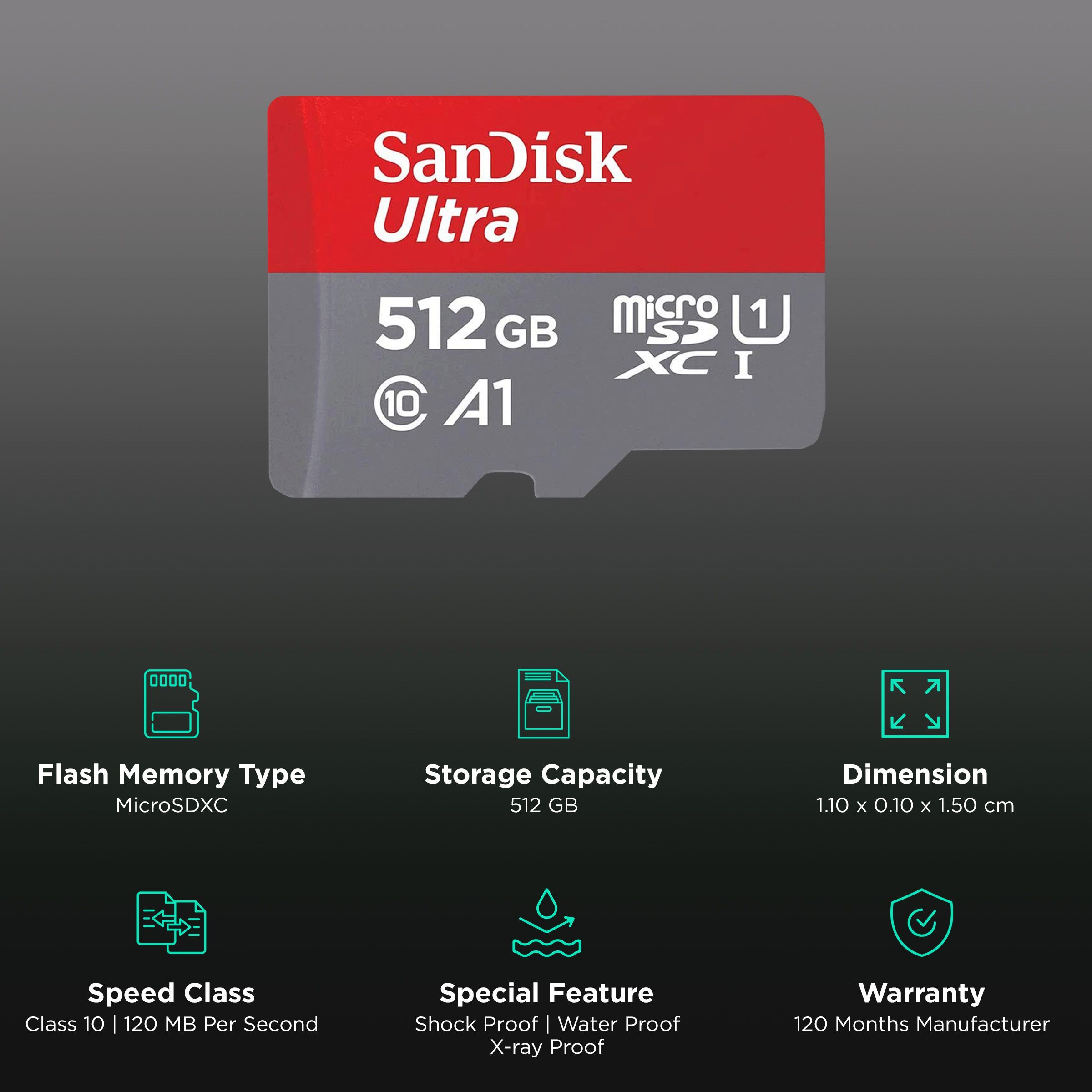 SanDisk Ultra MicroSDXC 512GB Class 10 120MB/s Memory Card SanDisk Ultra MicroSDXC 512GB Class 10 120MB/s Memory Card_3