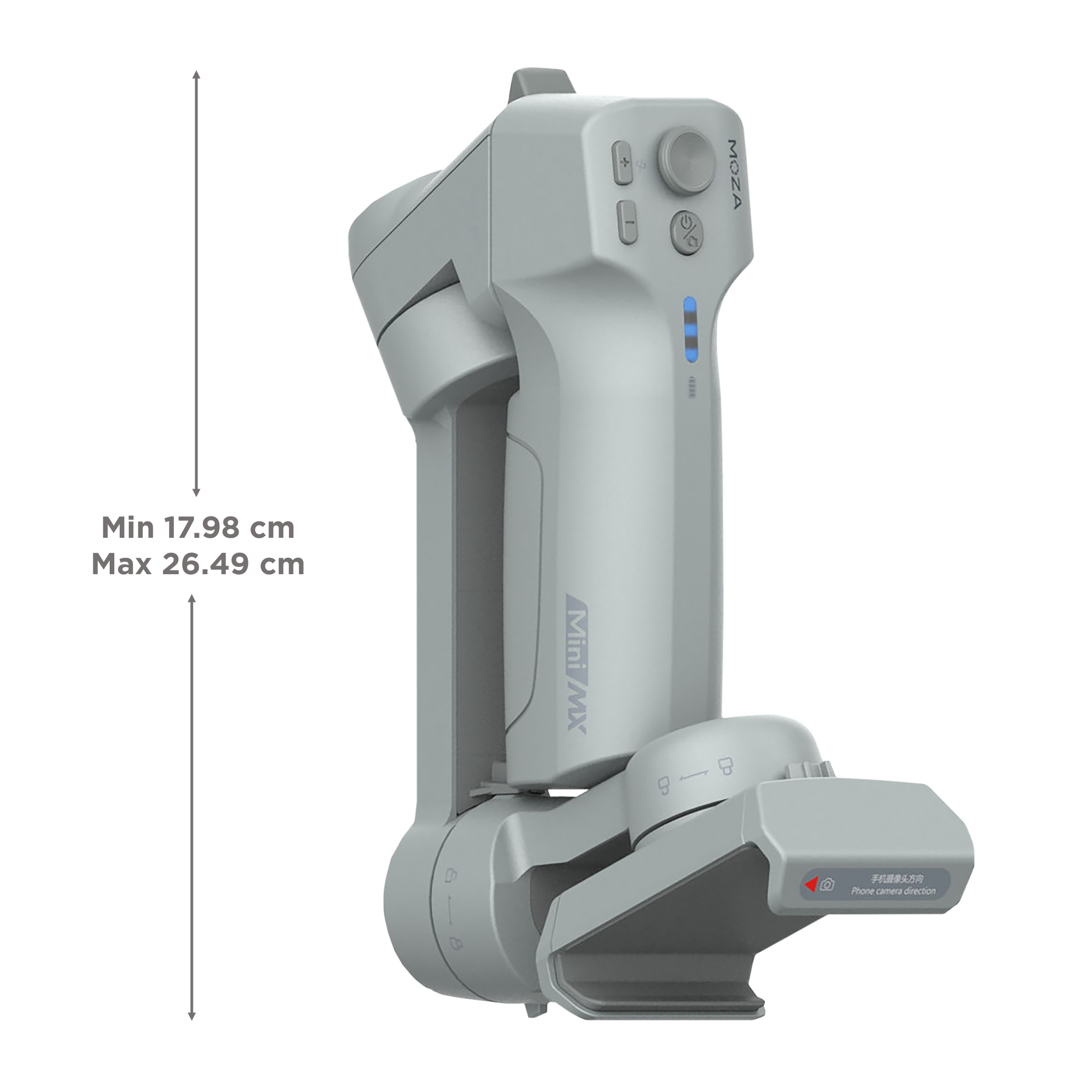 Moza Mini MX 3-Axis Gimbal for Mobile (Advanced Shooting Modes, Grey)_3