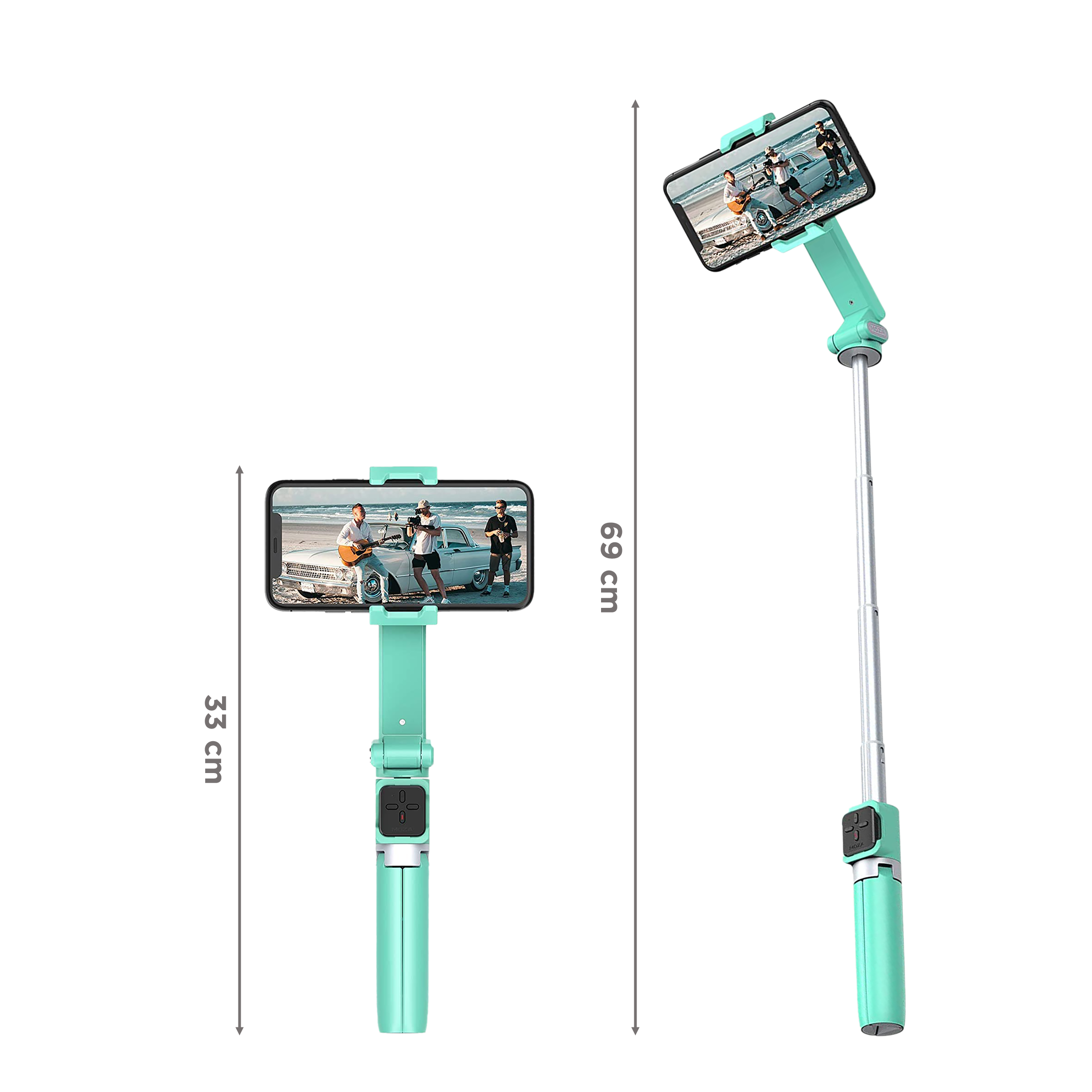 MOZA Nano SE Gimbal for Mobile with Remote (Wireless Dual Control, Green)_3