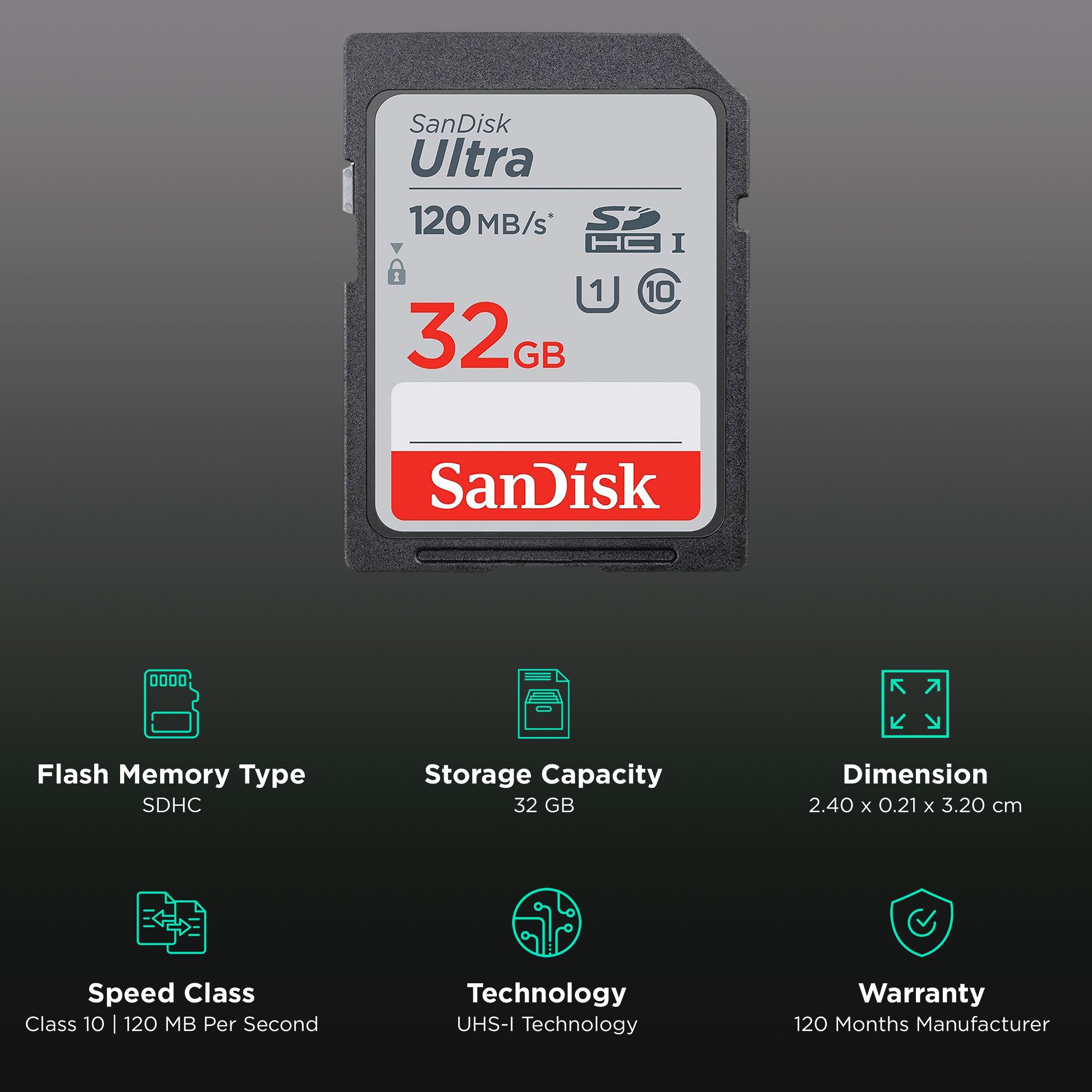 SanDisk Ultra SDXC 32GB Class 1 120MB/s Memory Card_3