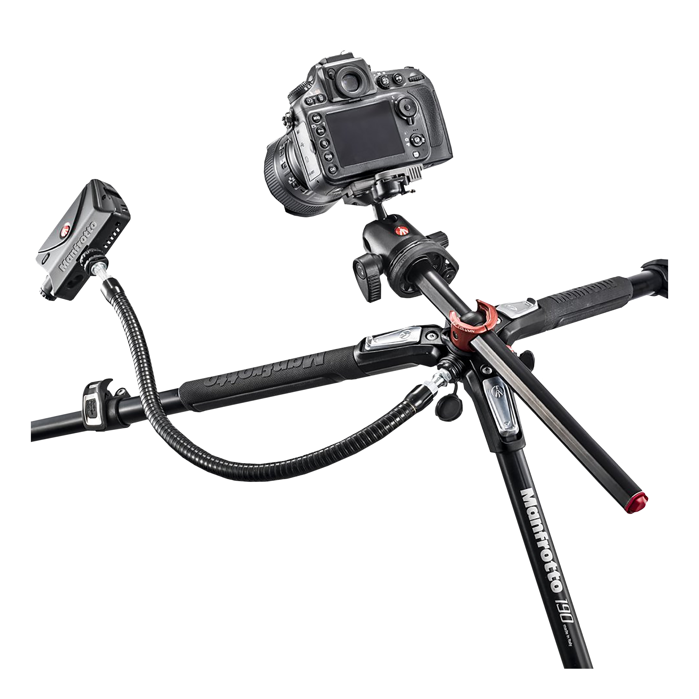 Manfrotto 190 160cm Adjustable Tripod for Camera (90 Degree Rotation, Black)_6