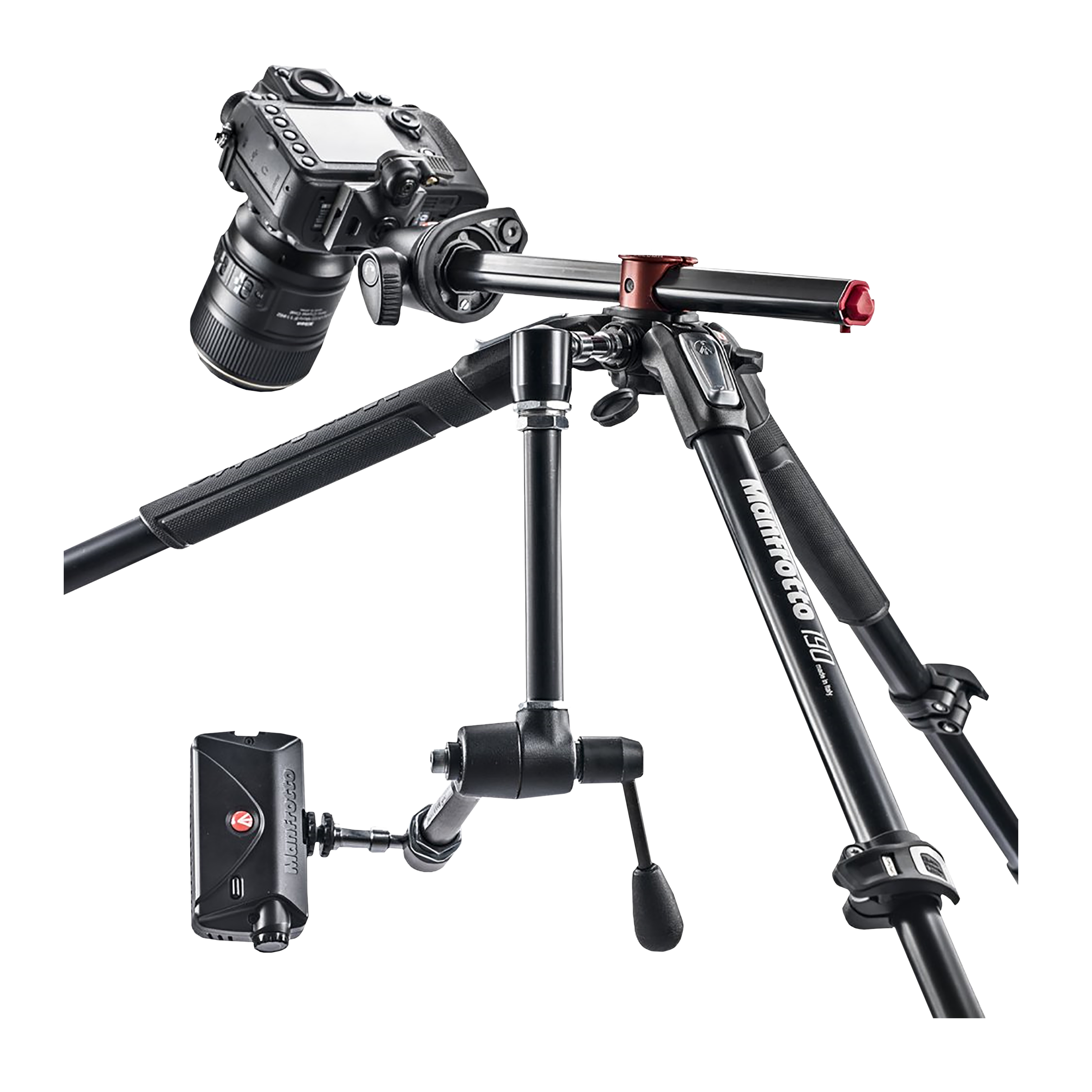 Manfrotto 190 160cm Adjustable Tripod for Camera (90 Degree Rotation, Black)_5