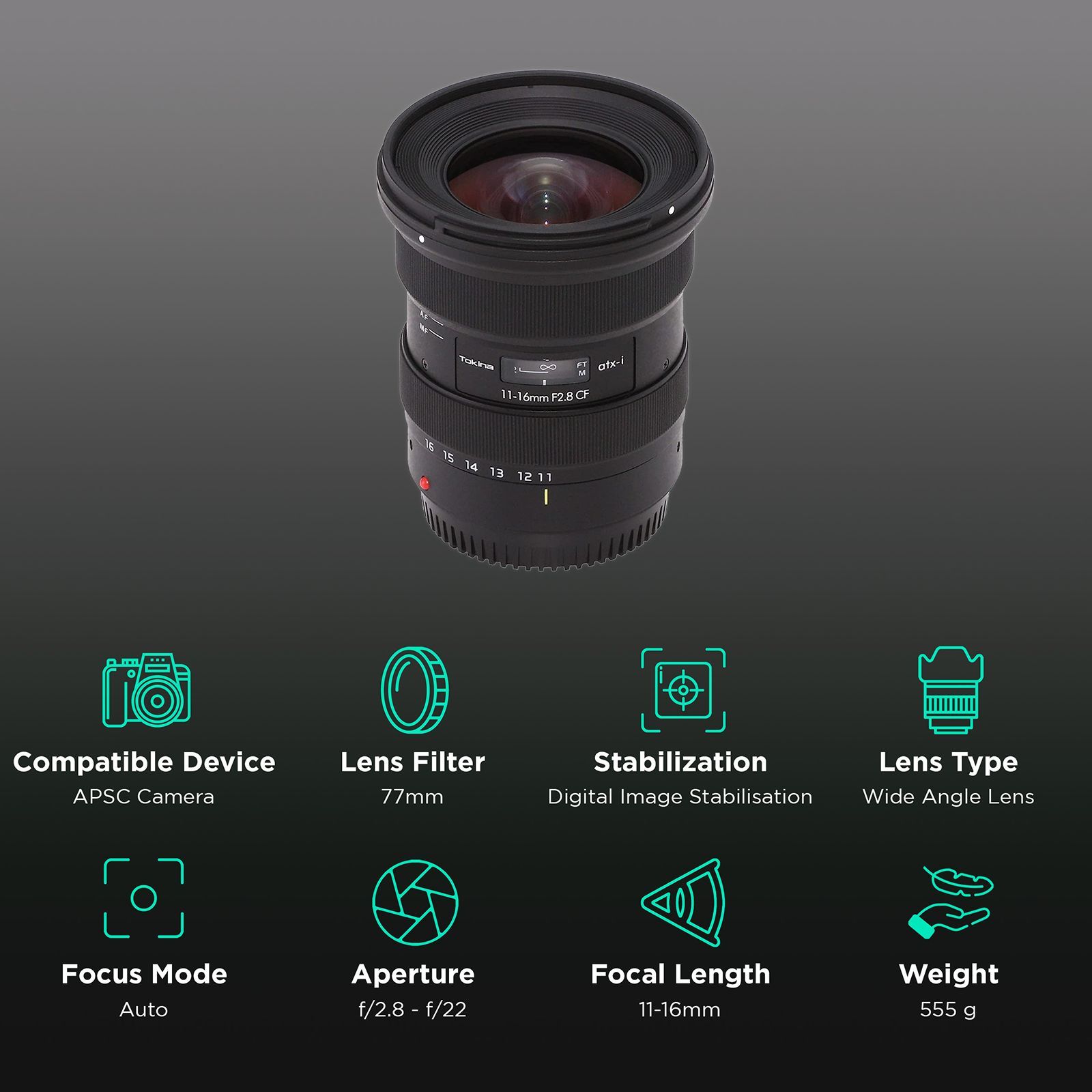 Tokina Atx-i 100mm f/32 - f/2.8 Telephoto Prime Lens for Canon EF Mount (One-touch Focus Clutch Mechanism)_3