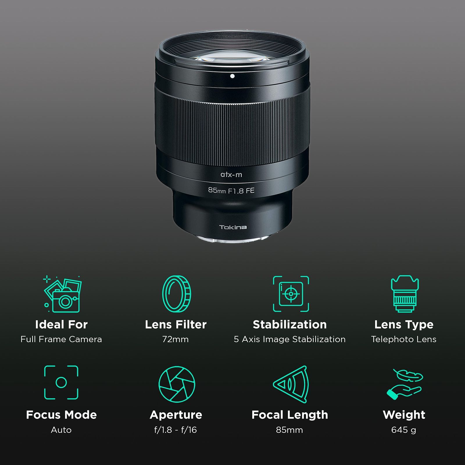 Tokina Atx-m 85mm f/16 - f/1.8 Telephoto Prime Lens for SONY E Mount (5-Axis Image Stabilization)_3