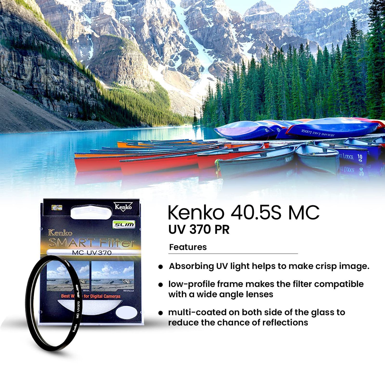 Kenko Smart UV370 40.5mm Camera Lens UV Filter (Low-Profile Frame)_6