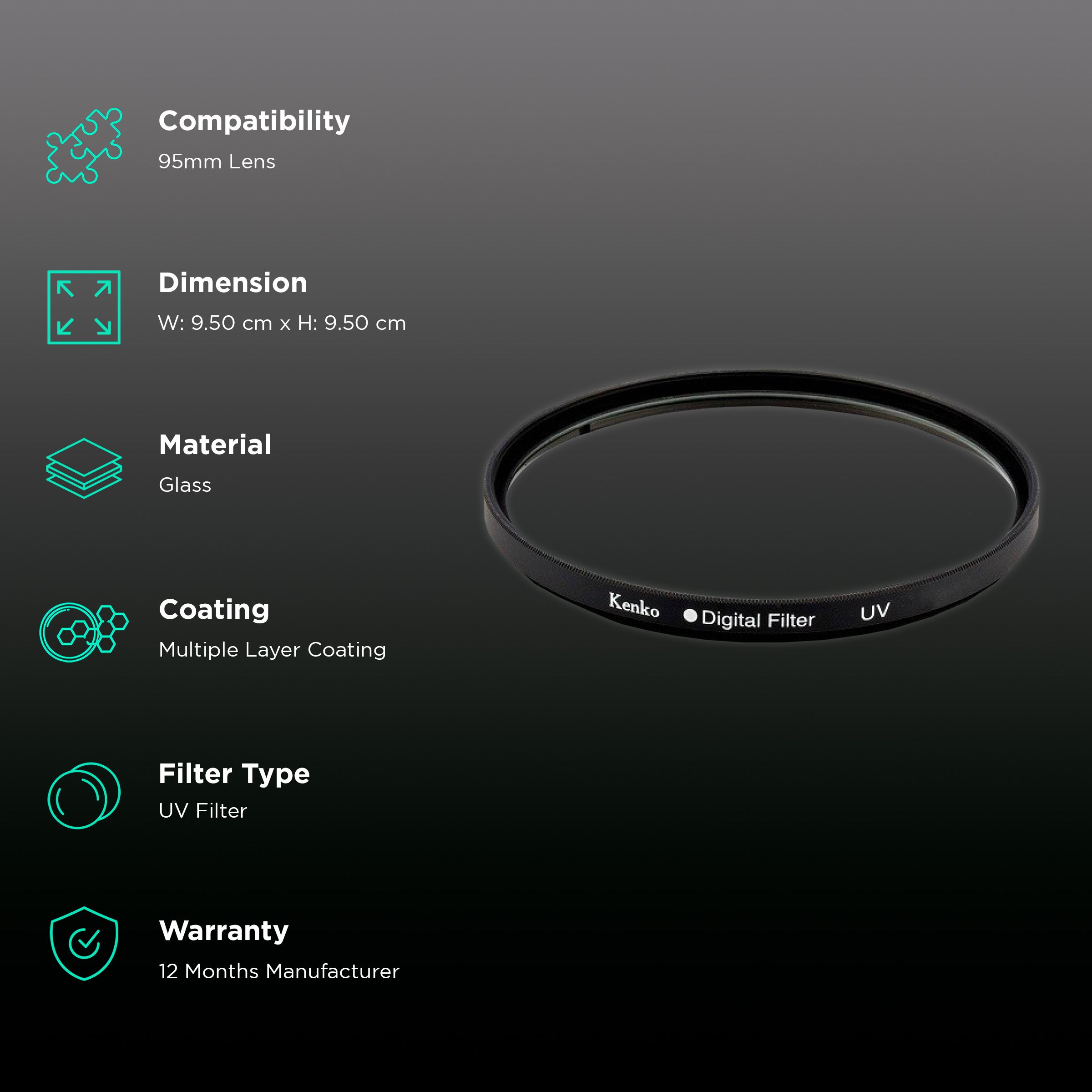 Kenko 218625 95mm Camera Lens UV Filter (Multi-Coating)_2