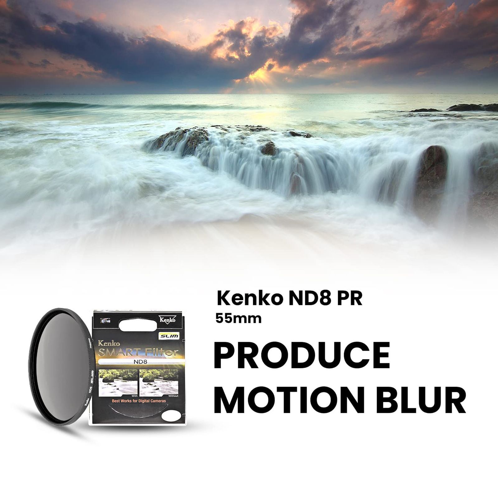 Kenko Smart ND8 55mm Camera Lens Neutral Density Filter (8 Filter Factor)_6