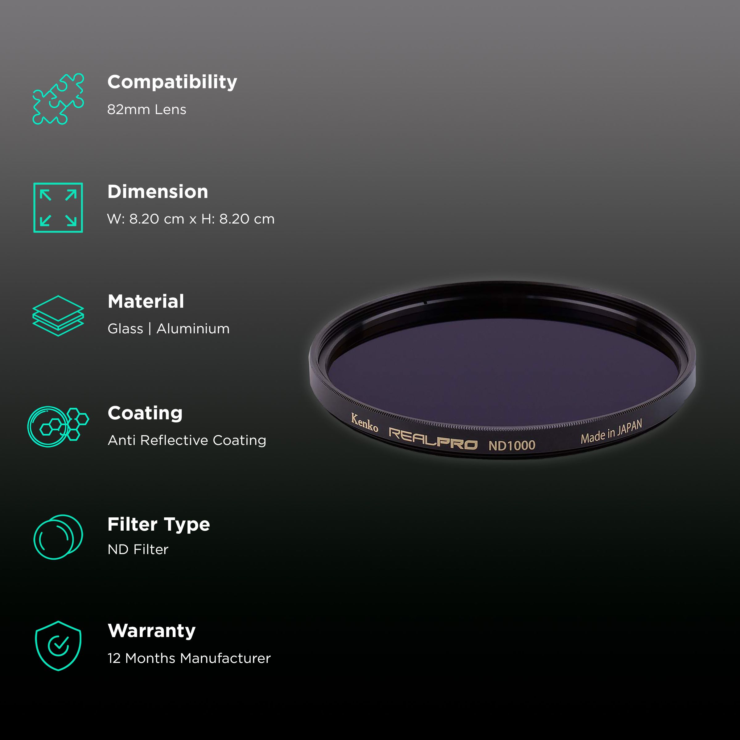 Kenko REALPRO 82mm Camera Lens Neutral Density Filter (Anti Reflective Coating)_2