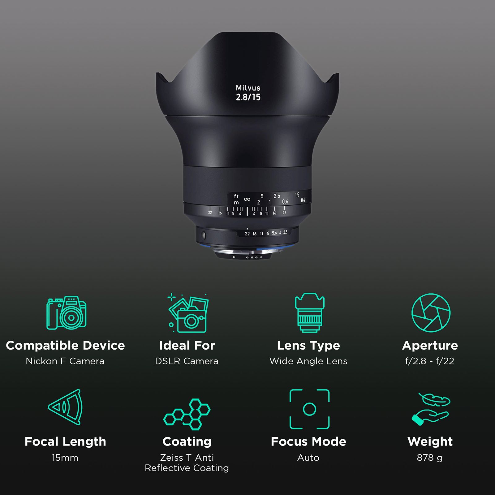 ZEISS Milvus 15mm f/2.8 - f/22 Wide-Angle Prime Lens for Nikon F Mount ZF.2 (Protection Against Dust & Splashes) ZEISS Milvus 15mm f/2.8 - f/22 Wide-Angle Prime Lens for Nikon F Mount ZF.2 (Protection Against Dust & Splashes)_3