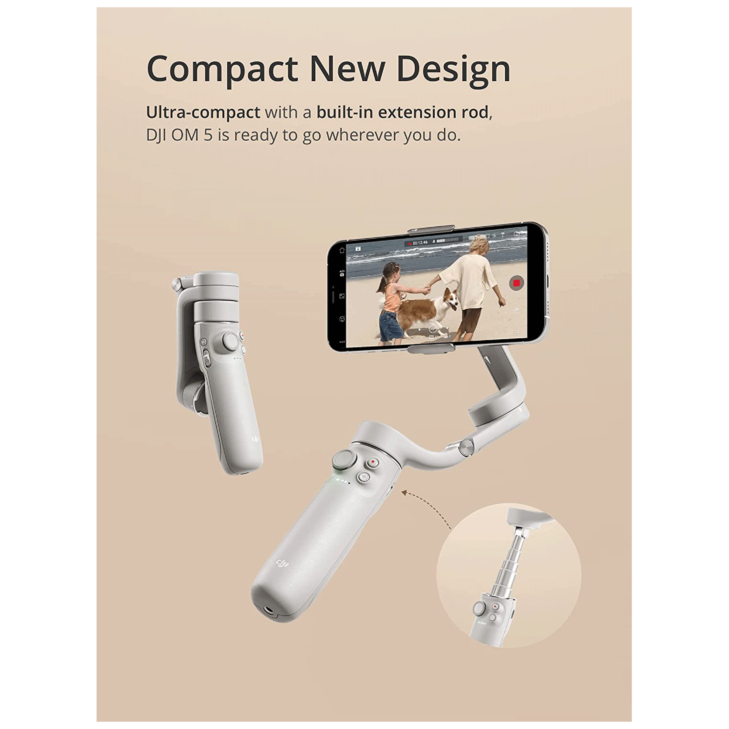 DJI OM 5 Smartphone Gimbal (3-Axis Stabilization, Grey) DJI OM 5 Smartphone Gimbal (3-Axis Stabilization, Grey)_5