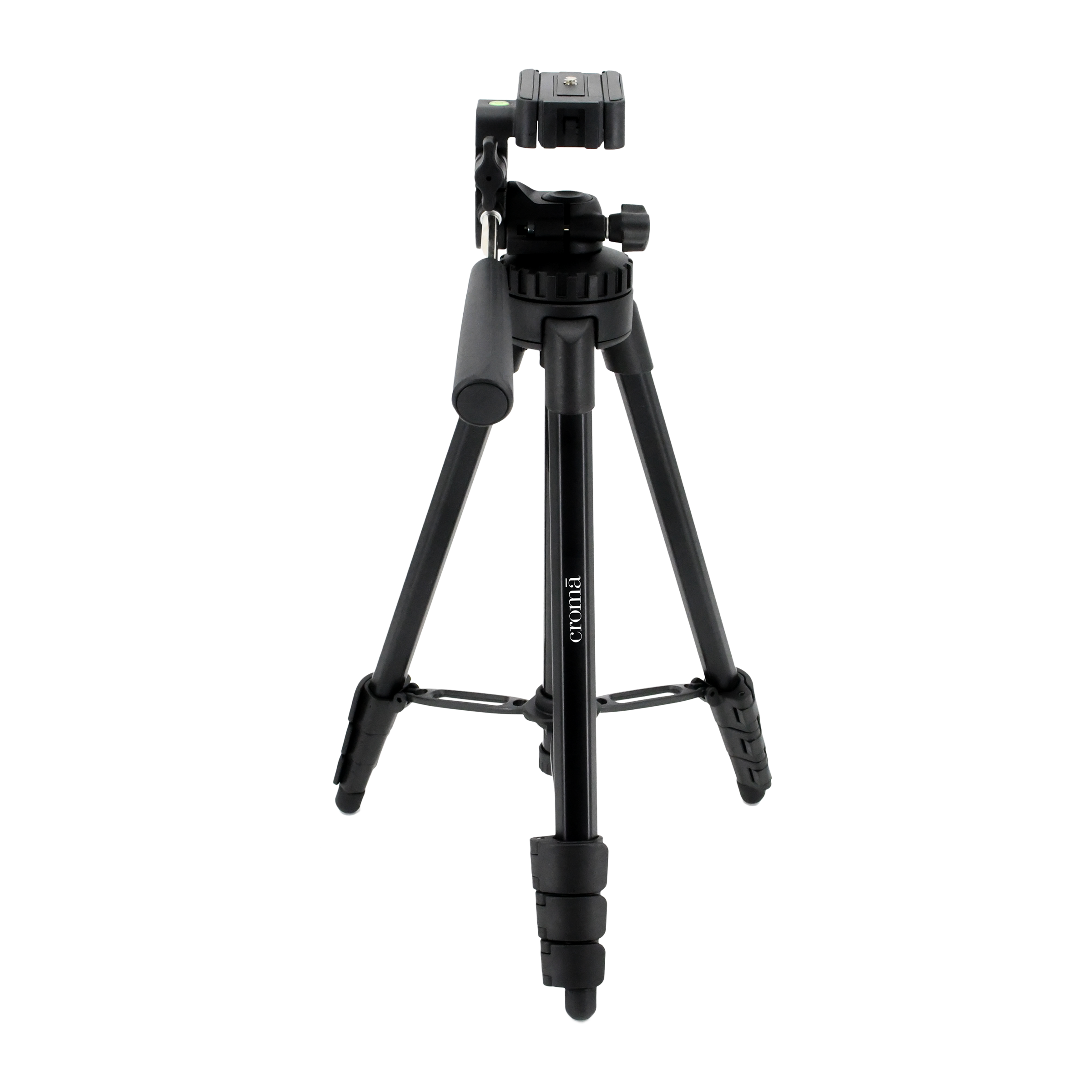 Croma 128cm Adjustable Tripod for Mobile and Camera (3 Way Pan Head, Black)_1