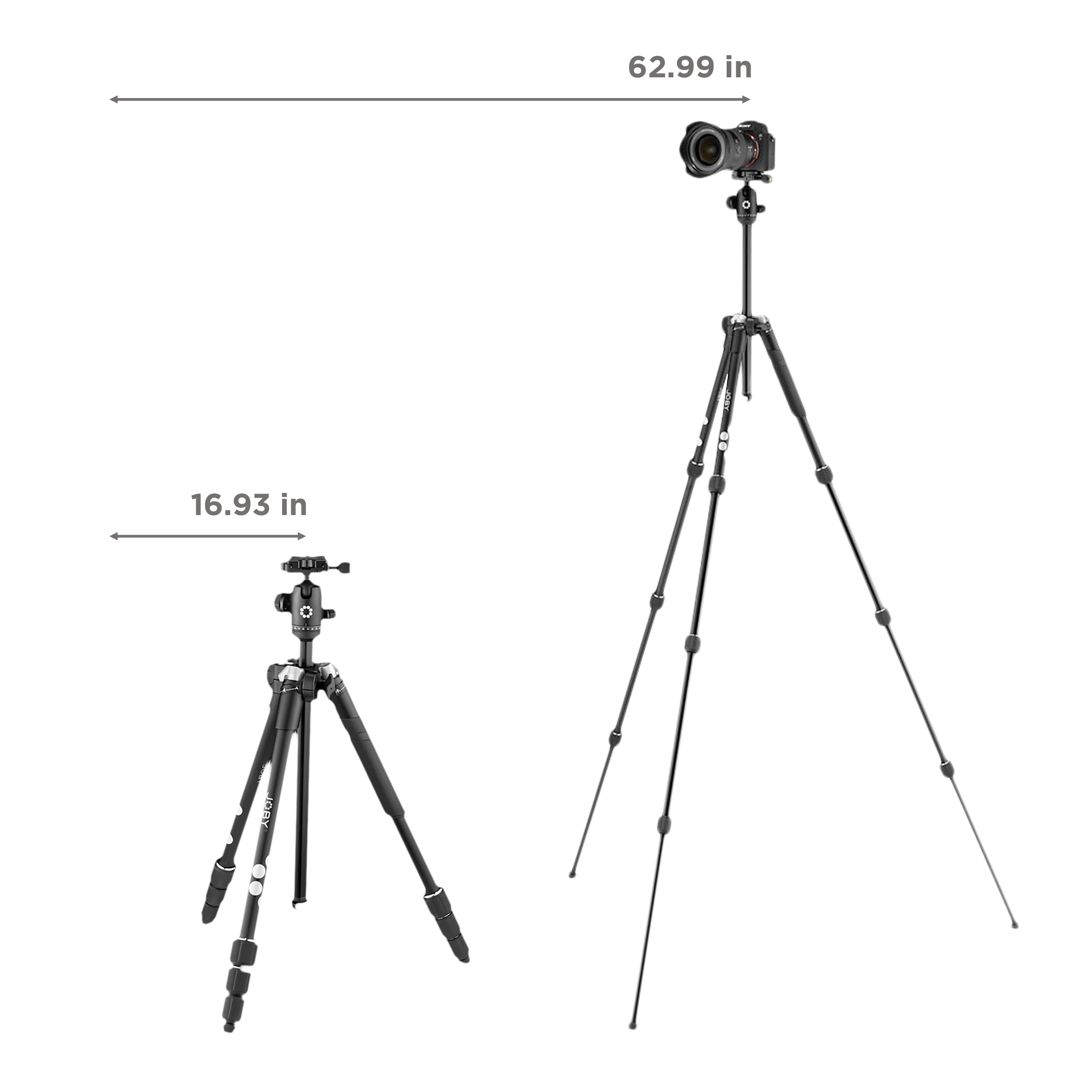 JOBY RangePod 160cm Adjustable Tripod for Mobile and Camera (360 Degree Panoramic Rotation, Black)_3