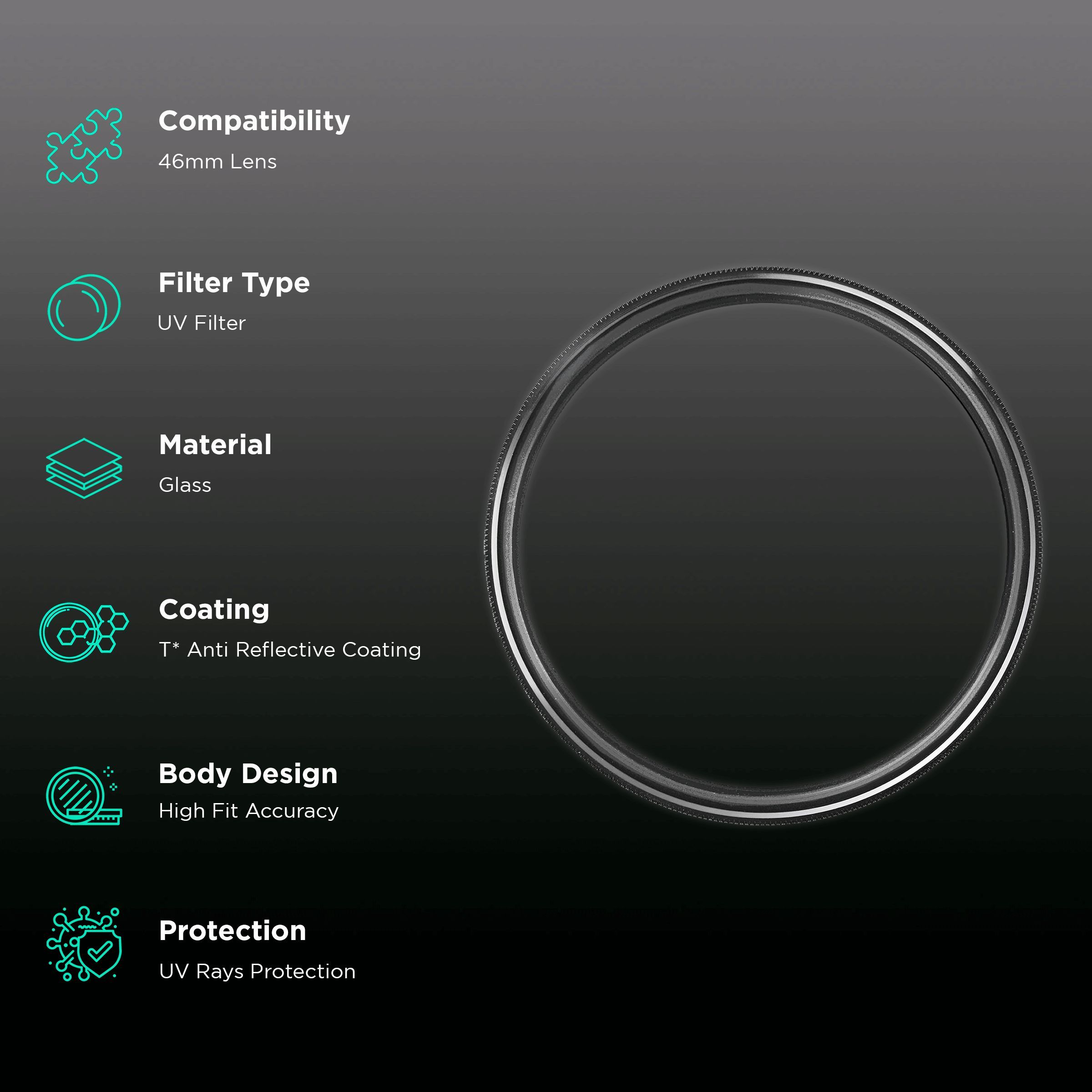 Carl Zeiss T* 46mm Camera Lens UV Filter (Anti Reflective Coating)_2