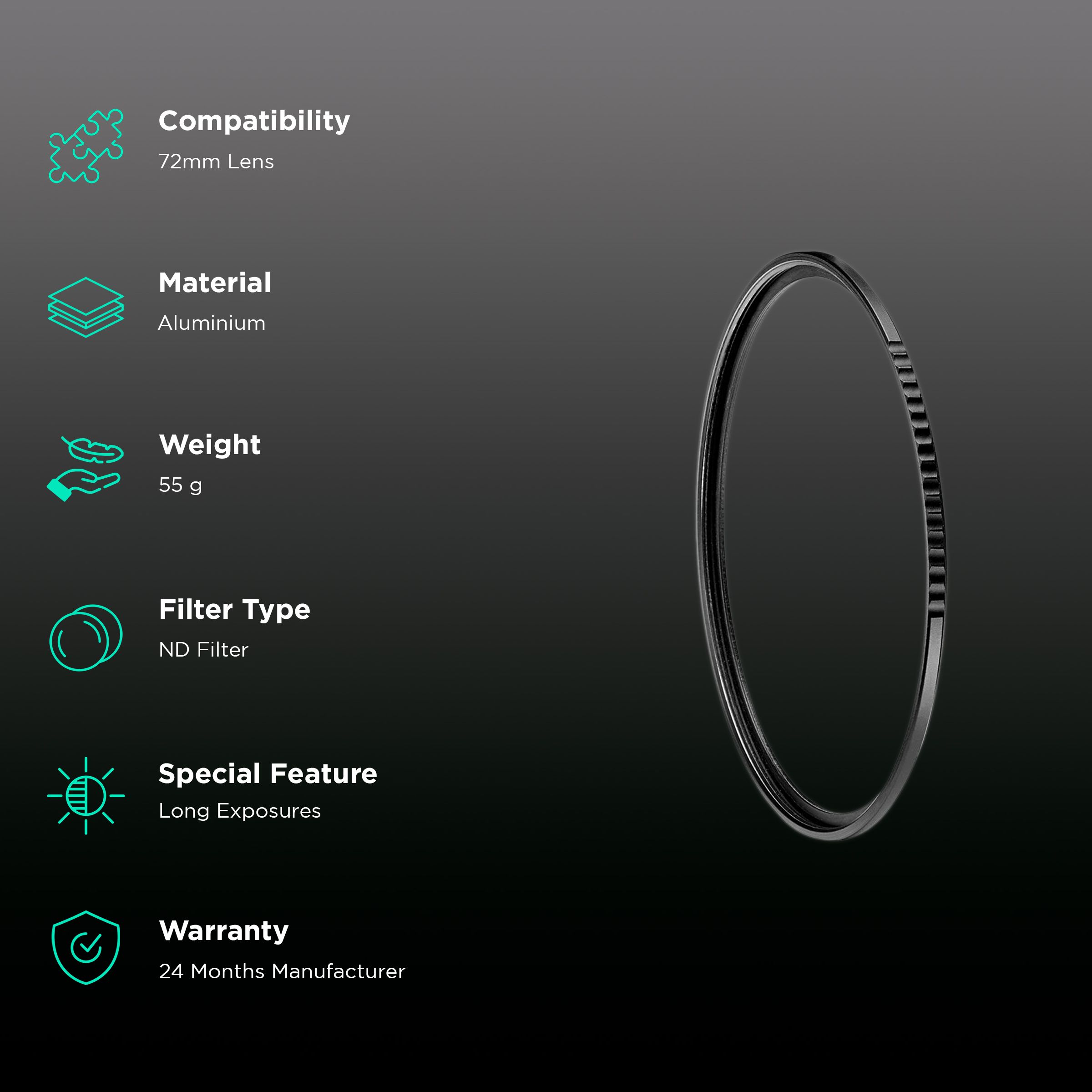 Manfrotto XUME Lens Adapter For DSLR Camera (Perfect for Polarizers, ND Filters and Variable NDs, MFXFH72, Black)_2