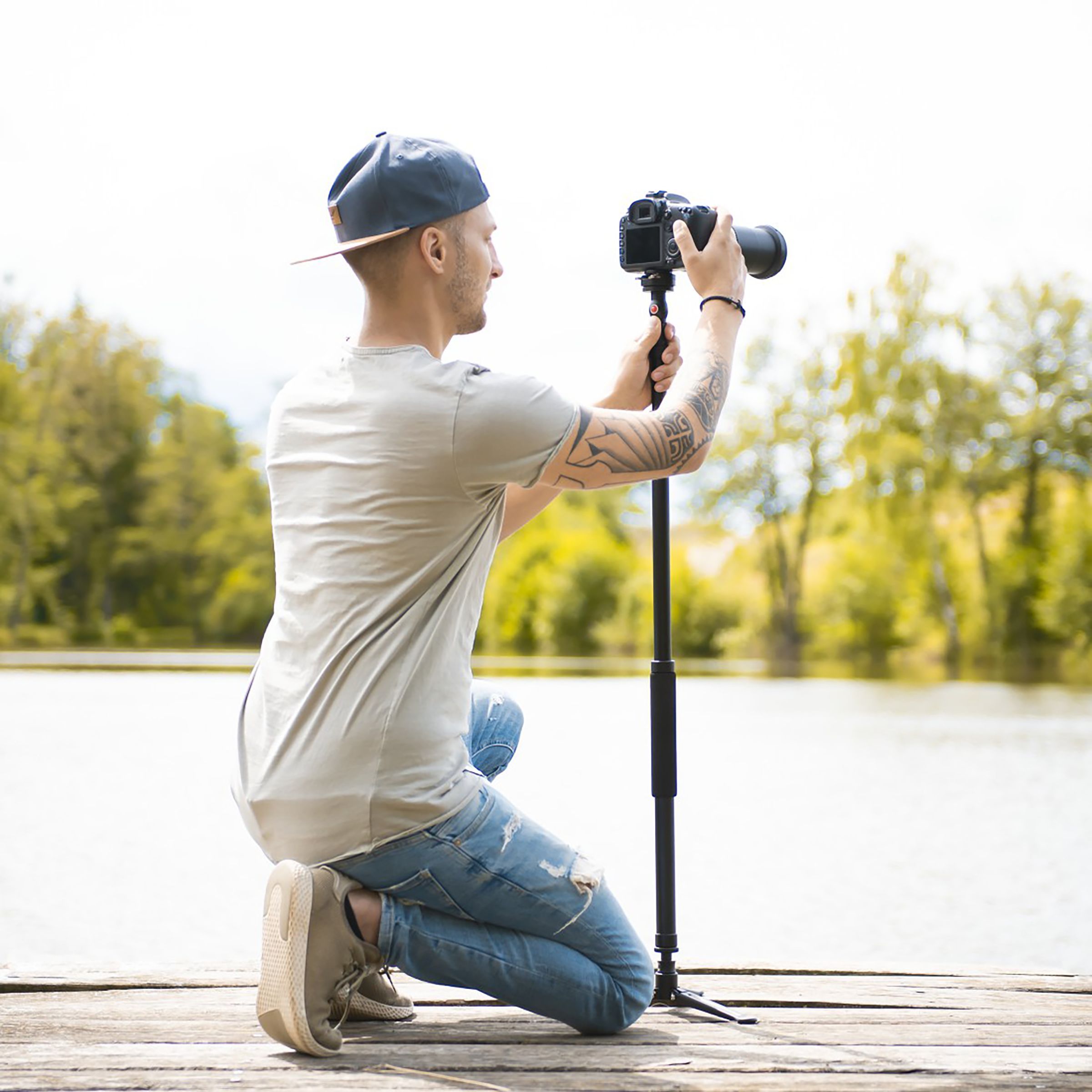 hama Smooth 155cm Adjustable Monopod for Camera (360 Degree Panoramic Shots, Black)_6