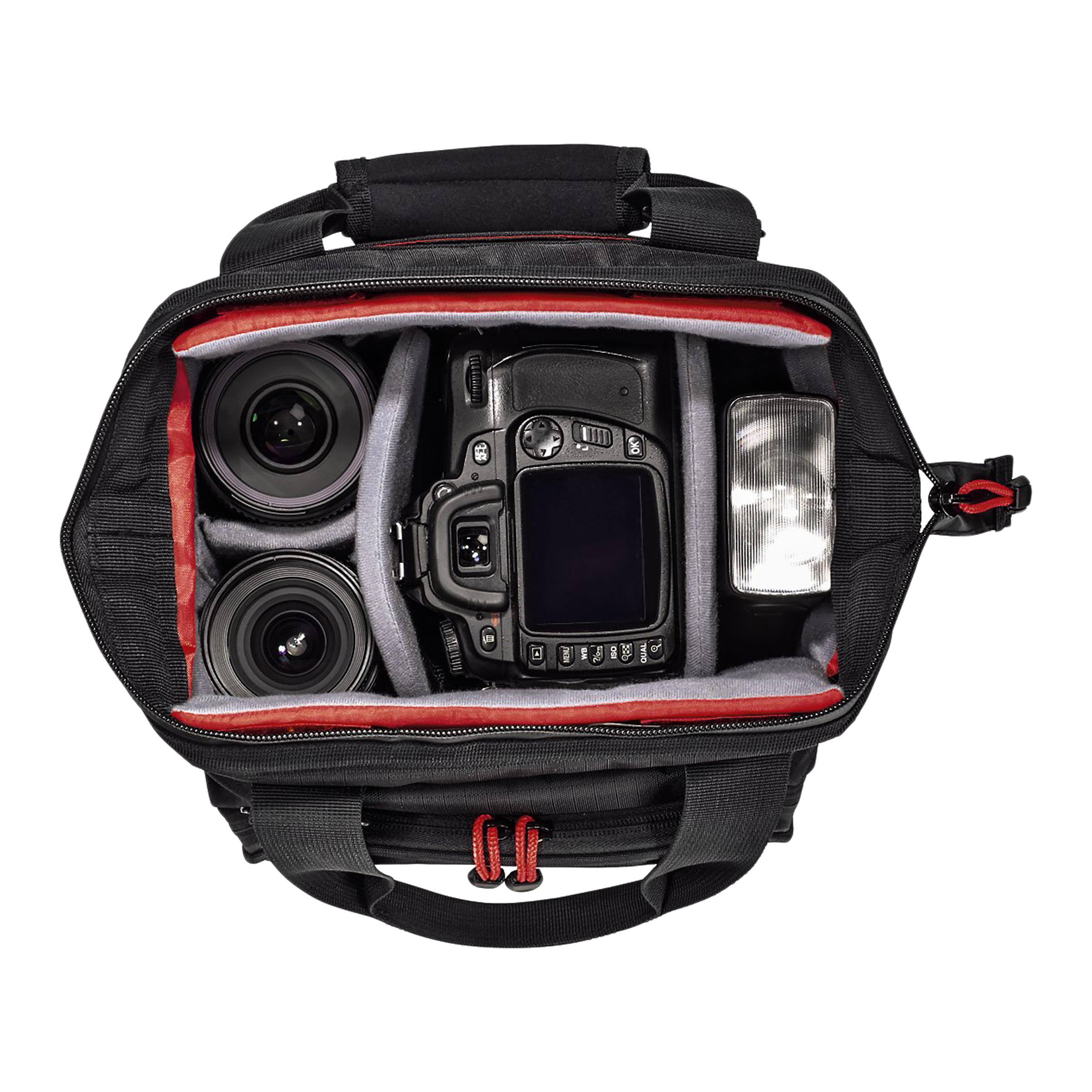 hama Multitrans Recycled Polyester Camera Shoulder Bag For DSLR (   Sturdy Metal Hooks and Rings , 126665 , Black )_4