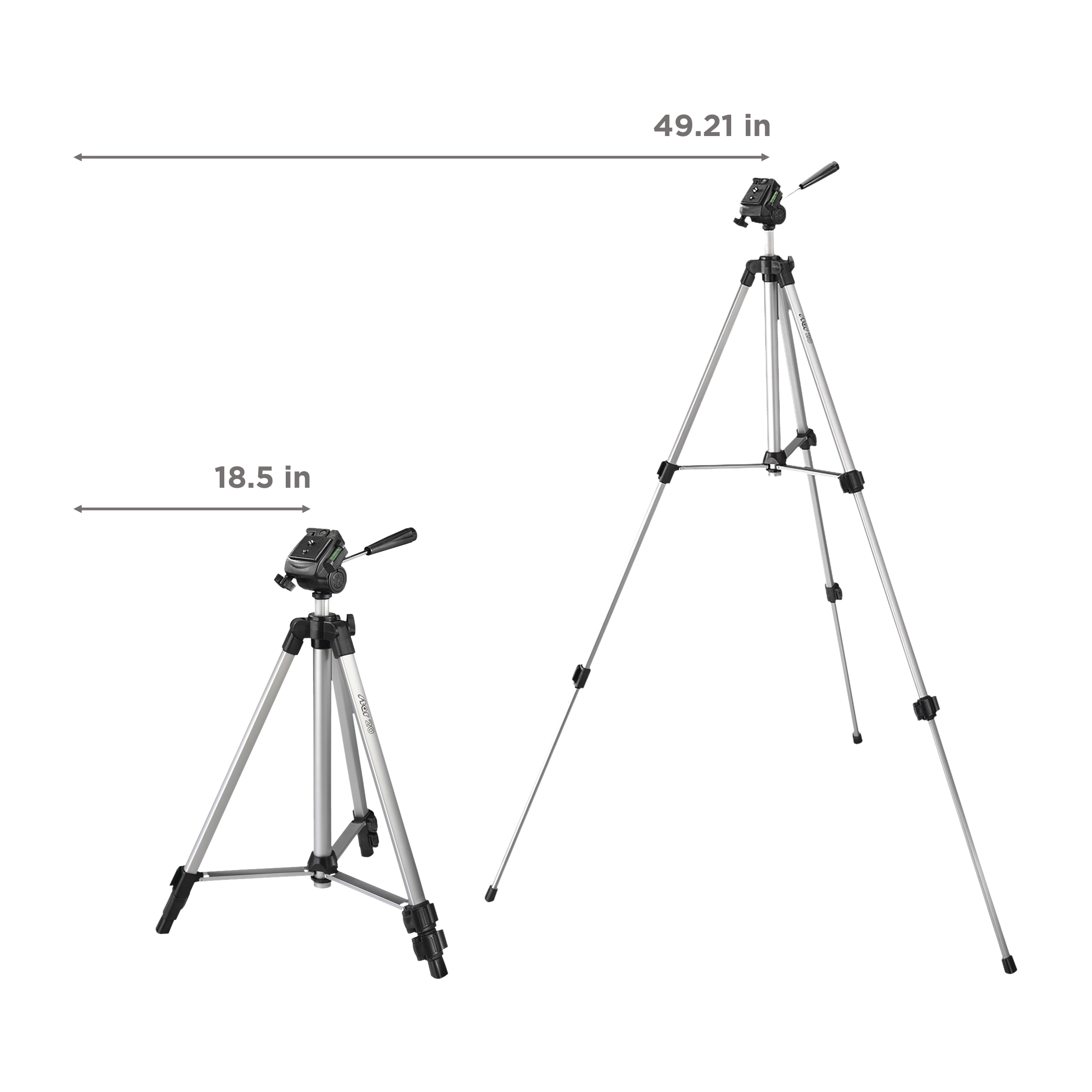 hama Star 20 125cm Adjustable Tripod for Camera (3D Tilt Head, Silver)_3