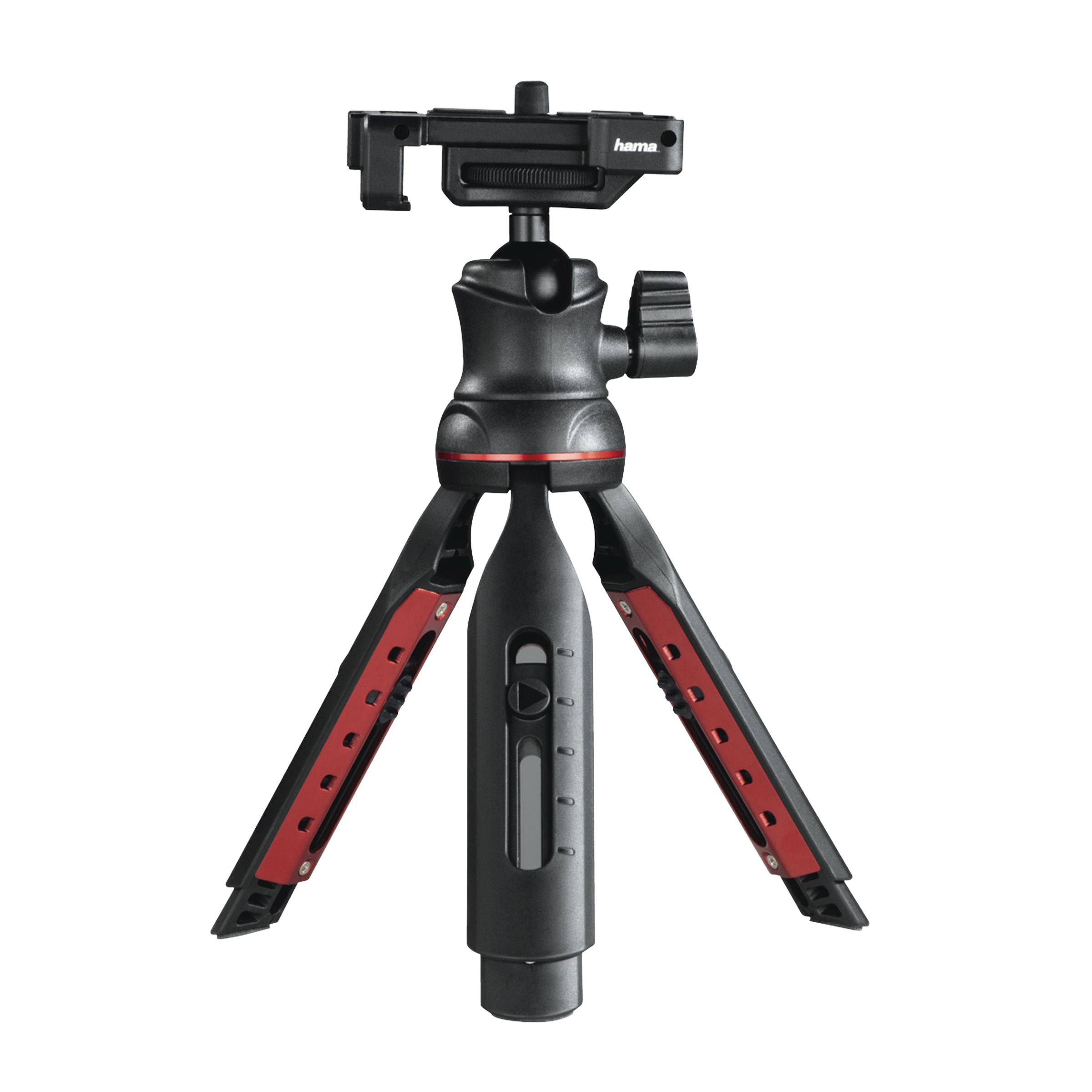hama Solid II 21B 21cm Adjustable Tripod for Mobile and Camera (3D Ball Head, Black)_1