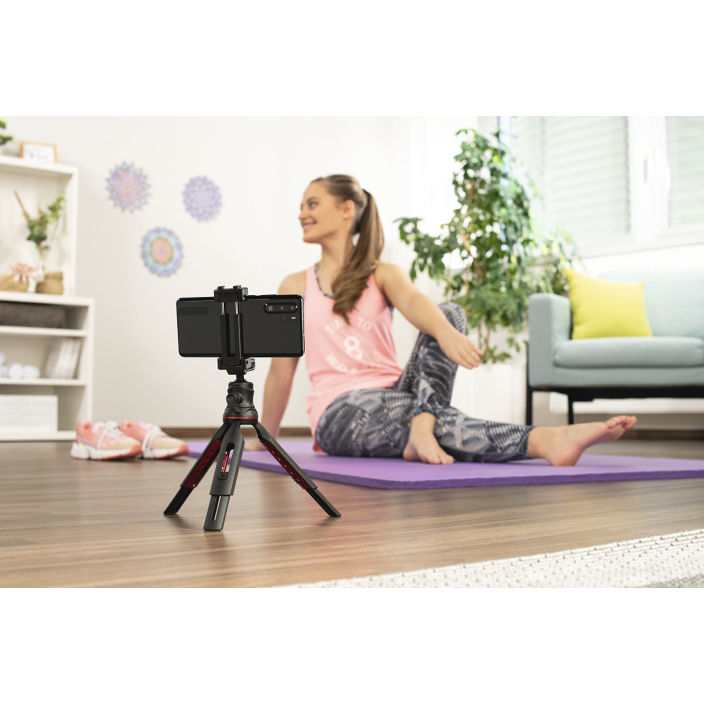 hama Solid II 21B 21cm Adjustable Tripod for Mobile and Camera (3D Ball Head, Black)_10