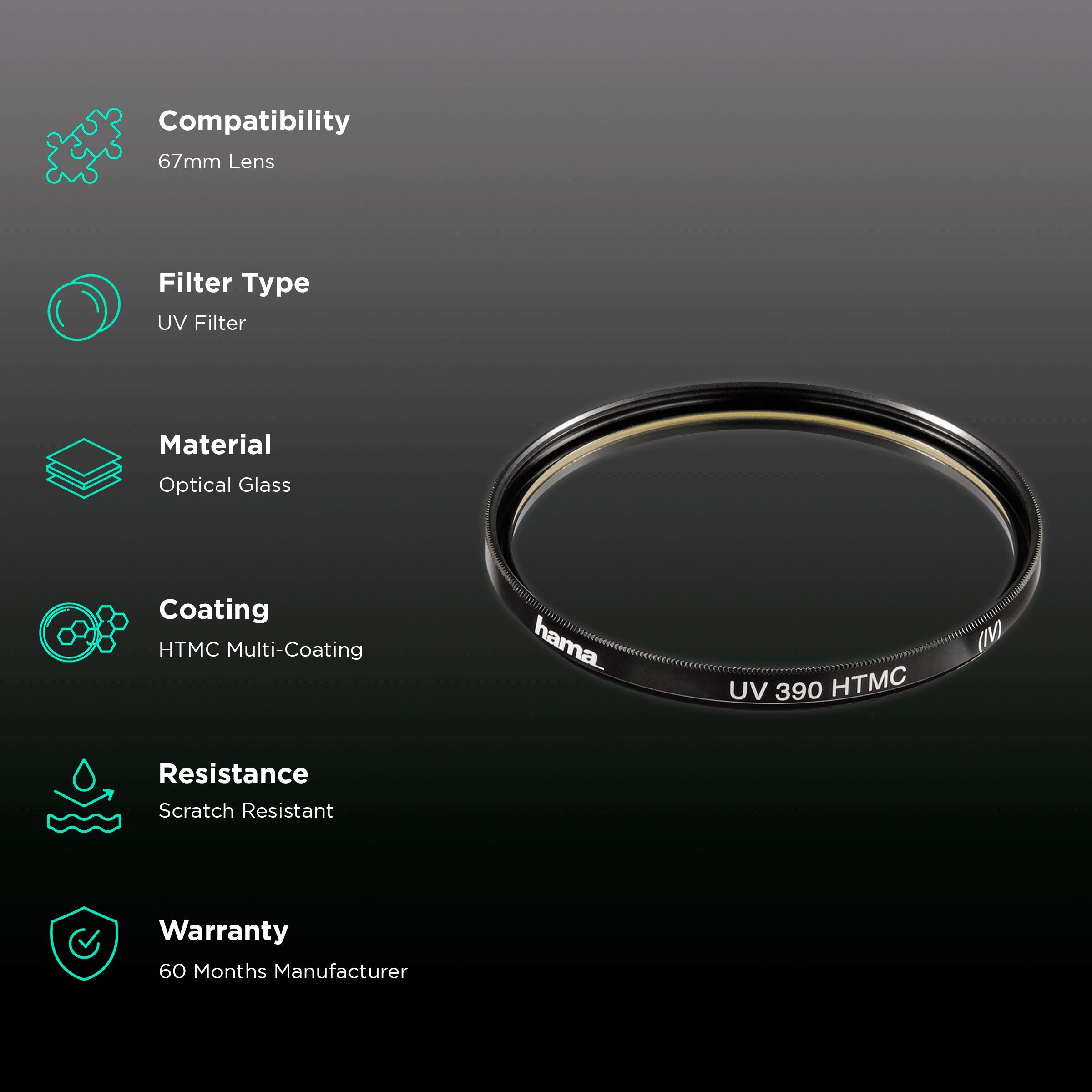 hama 70667 67mm Camera Lens UV Filter (HTMC Multi-Coating) hama 70667 67mm Camera Lens UV Filter (HTMC Multi-Coating)_2