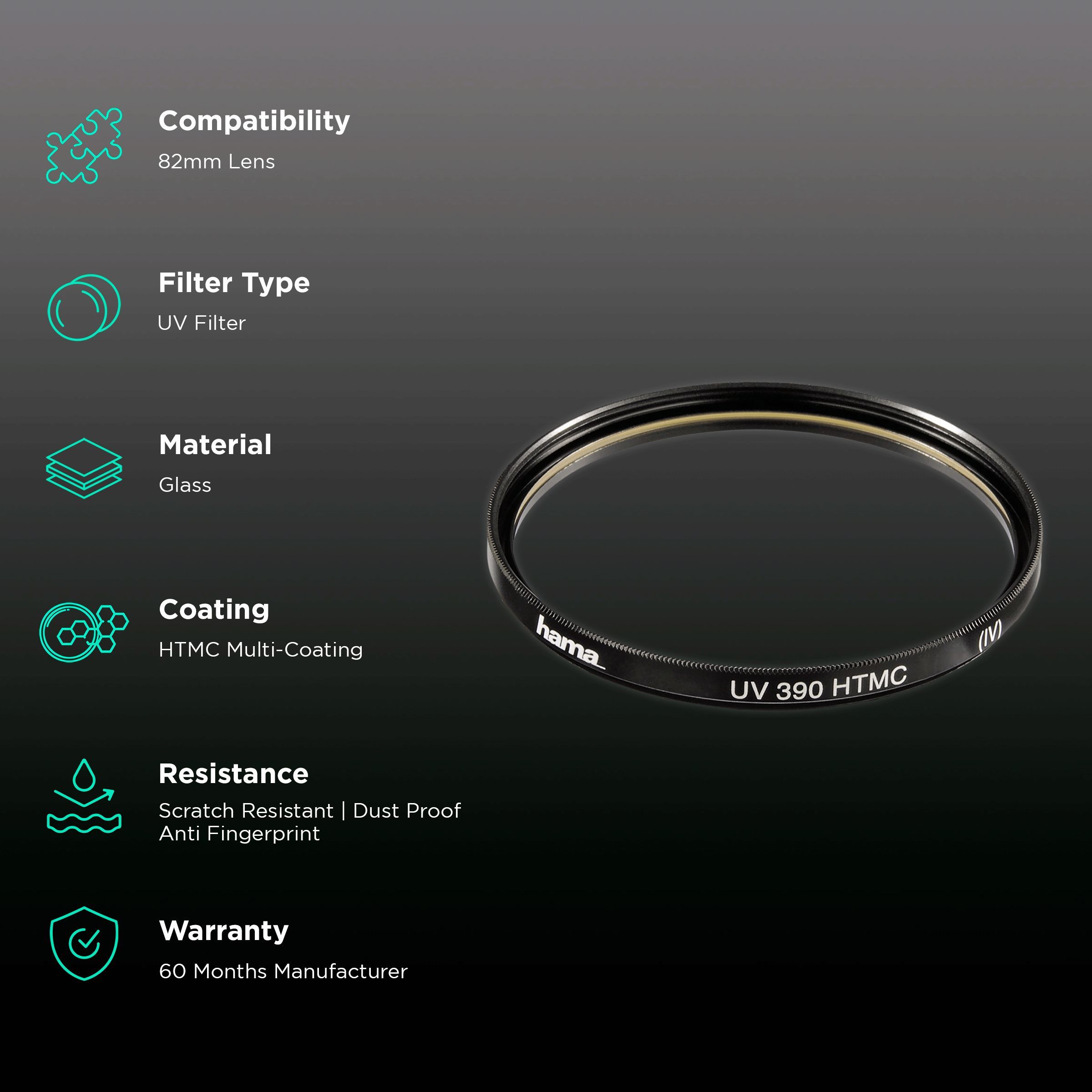 hama 70682 82mm Camera Lens UV Filter (HTMC Multi-Coating)_2