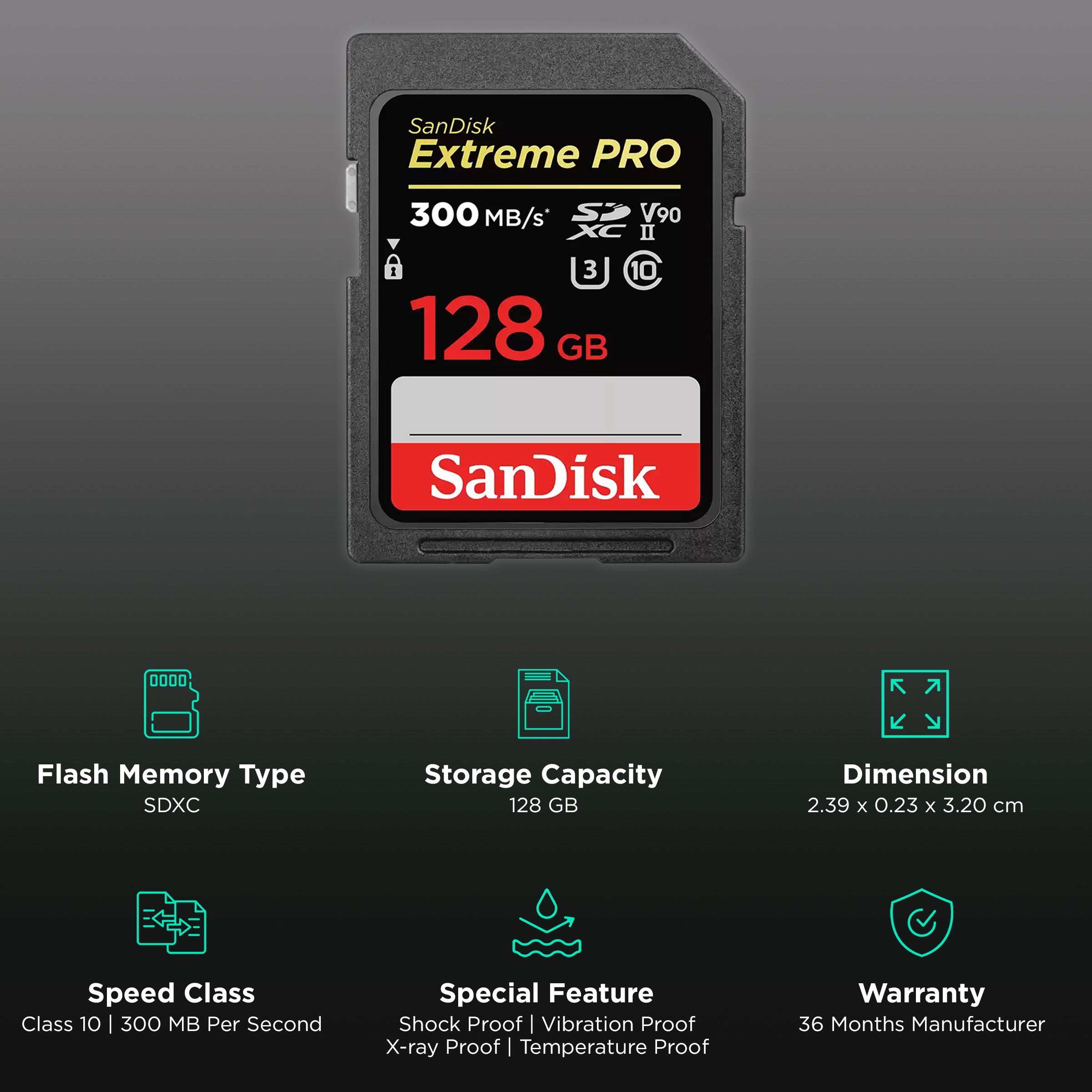 SanDisk Extreme PRO SDXC 128GB Class 3, Class 90 300MB/s Memory Card_3