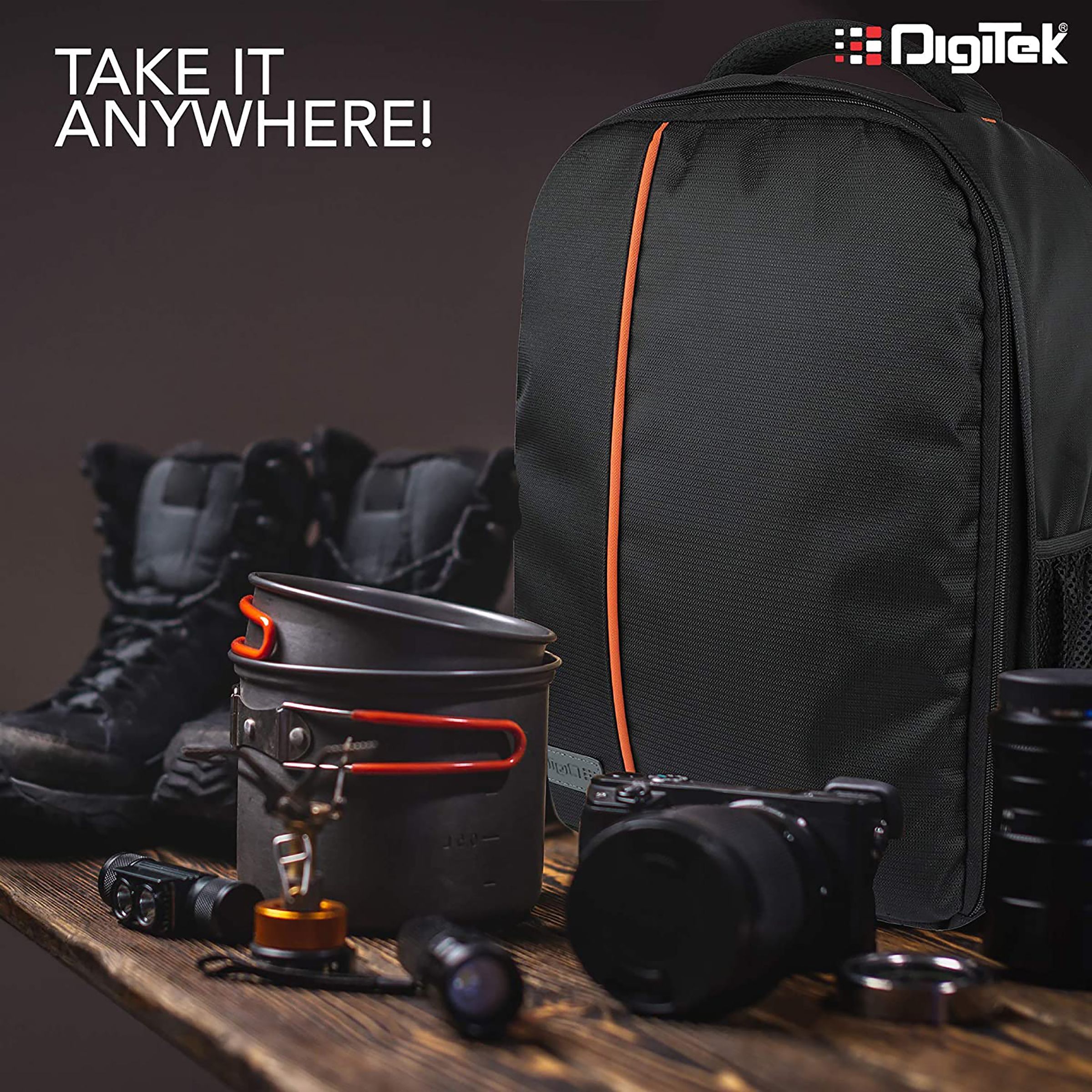 DigiTek DCB 001 Not Available Camera Backpack For DSLR, SLR ( Adjustable Shoulder Strap , DCB 001 , Black/Orange ) DigiTek DCB 001 Not Available Camera Backpack For DSLR, SLR ( Adjustable Shoulder Strap , DCB 001 , Black/Orange )_6