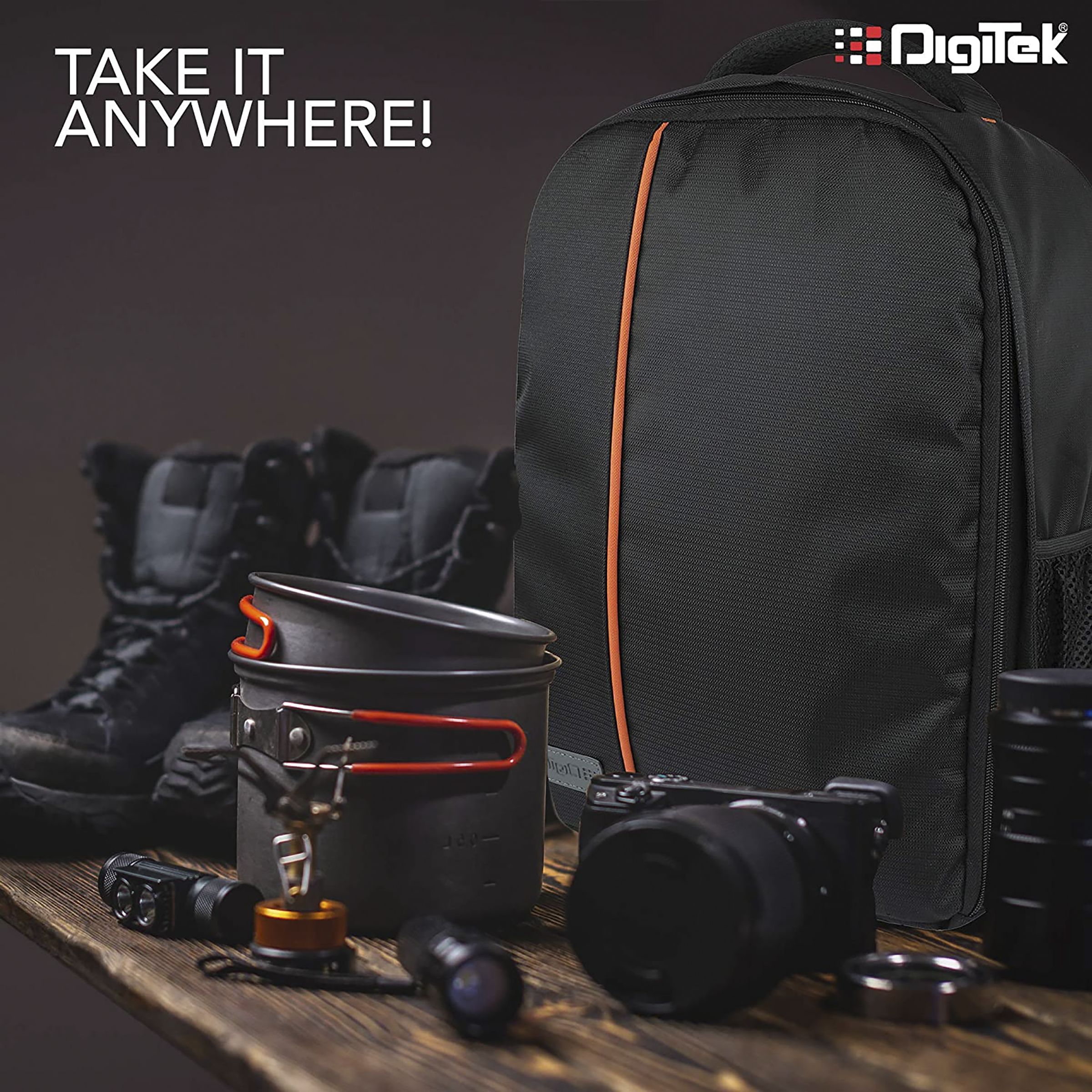 DigiTek DCB 001 Not Available Camera Backpack For DSLR, SLR ( Adjustable Shoulder Strap , DCB 001 , Black/Orange ) DigiTek DCB 001 Not Available Camera Backpack For DSLR, SLR ( Adjustable Shoulder Strap , DCB 001 , Black/Orange )_7