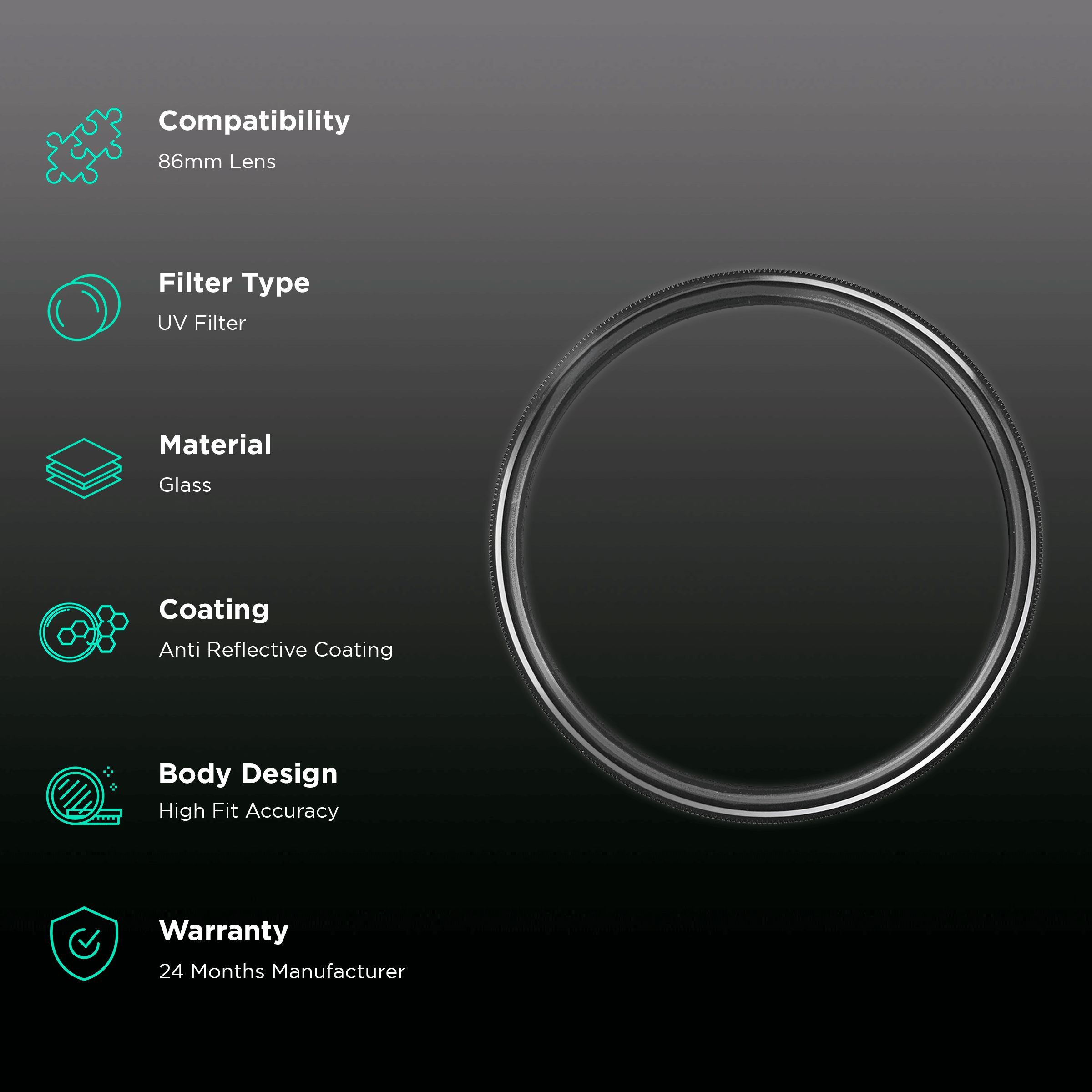 Carl Zeiss T* 86mm Camera Lens UV Filter (Anti Reflective Coating)_2