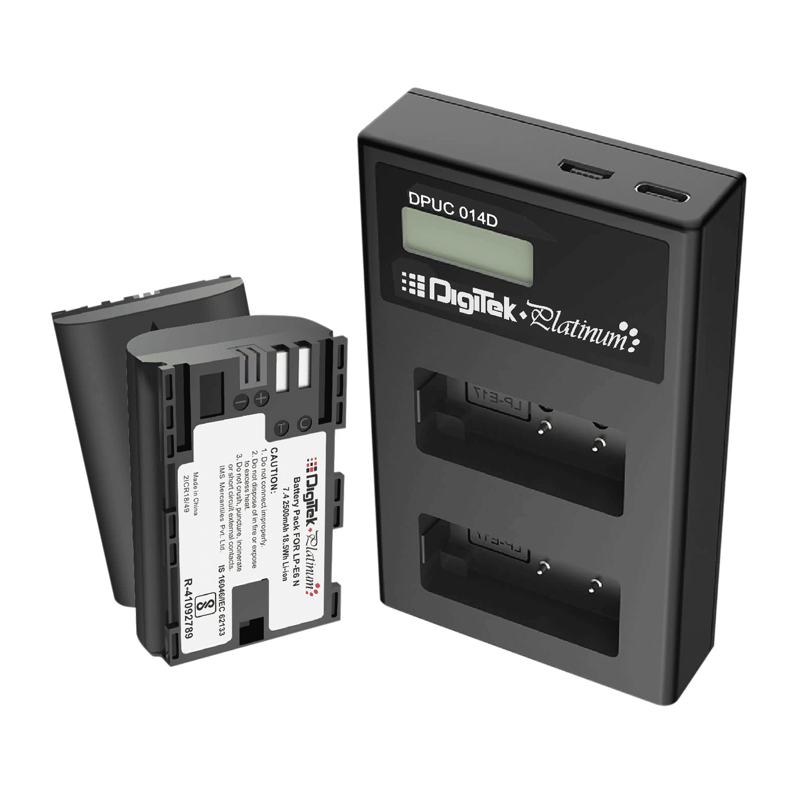 DigiTek Platinum DPUC 014D Camera Battery Charger Combo for LP-E6 (2-Ports, Over Voltage Protection) DigiTek Platinum DPUC 014D Camera Battery Charger Combo for LP-E6 (2-Ports, Over Voltage Protection)_4