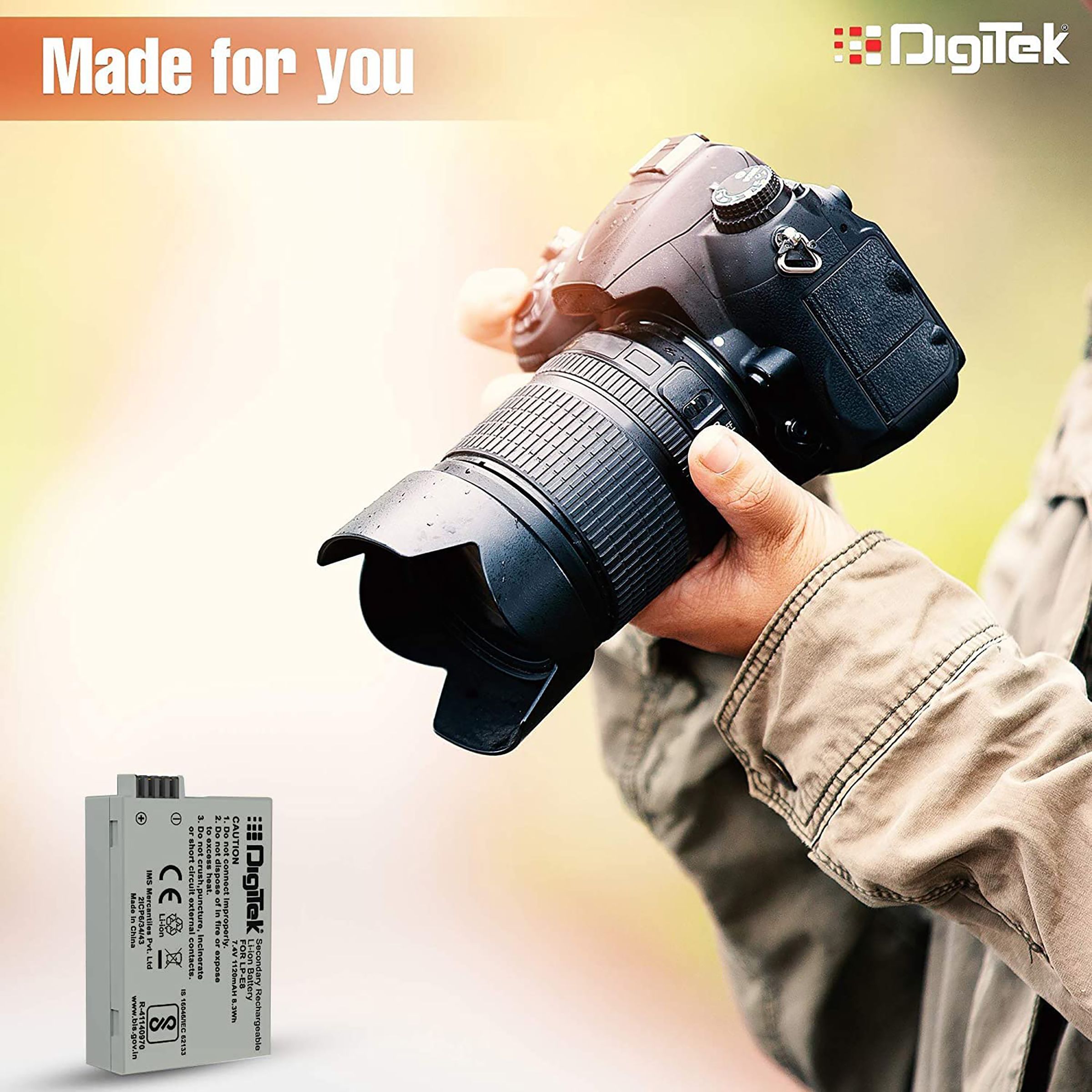 DigiTek LP-E8 1120 mAh Li-ion Rechargeable Battery for Power EOS 55D, 600D, D650, 700D and EOS Rebel T2i DigiTek LP-E8 1120 mAh Li-ion Rechargeable Battery for Power EOS 55D, 600D, D650, 700D and EOS Rebel T2i_7