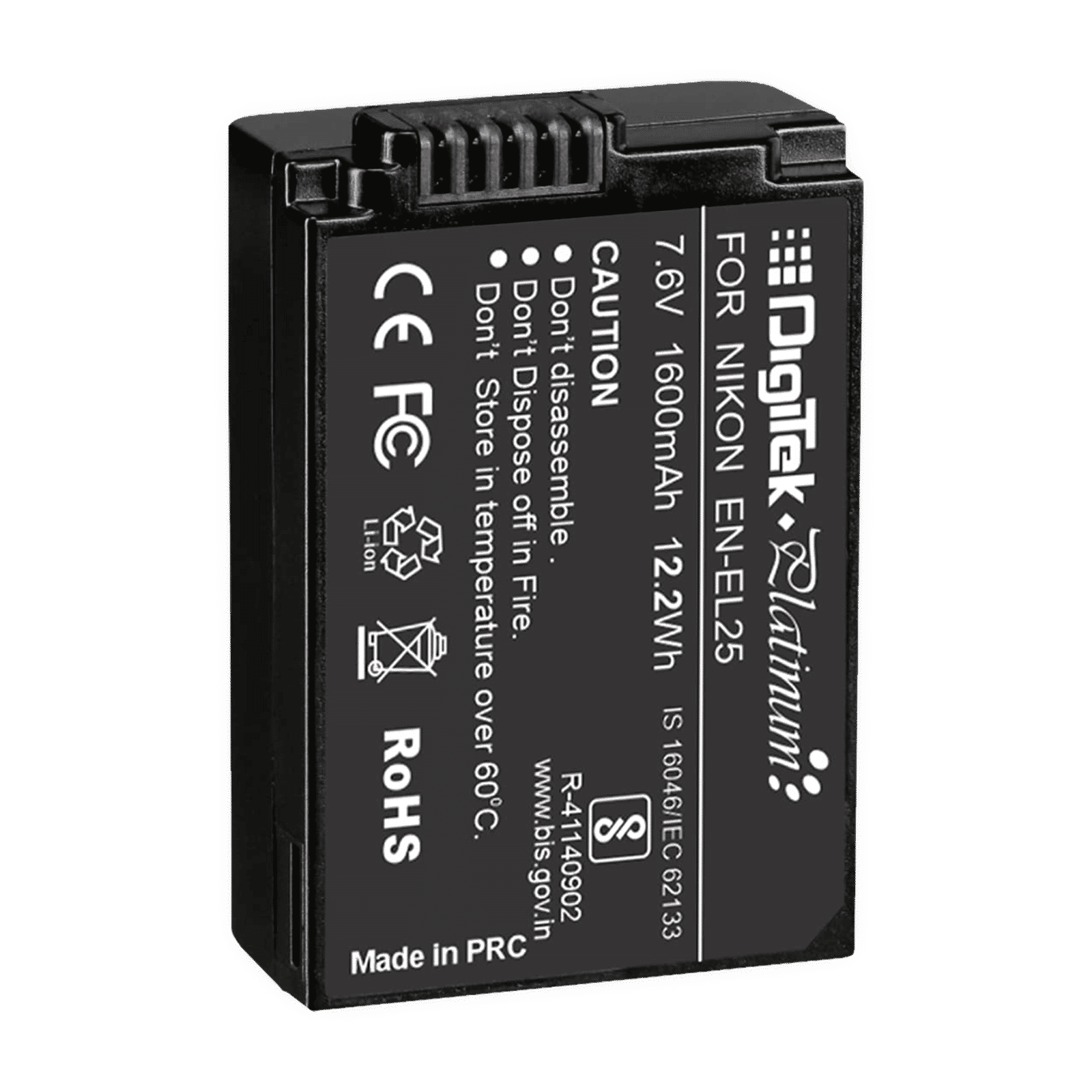 DigiTek EN-EL25 Platinum 1600 mAh Li-ion Rechargeable Battery for Z 50_3