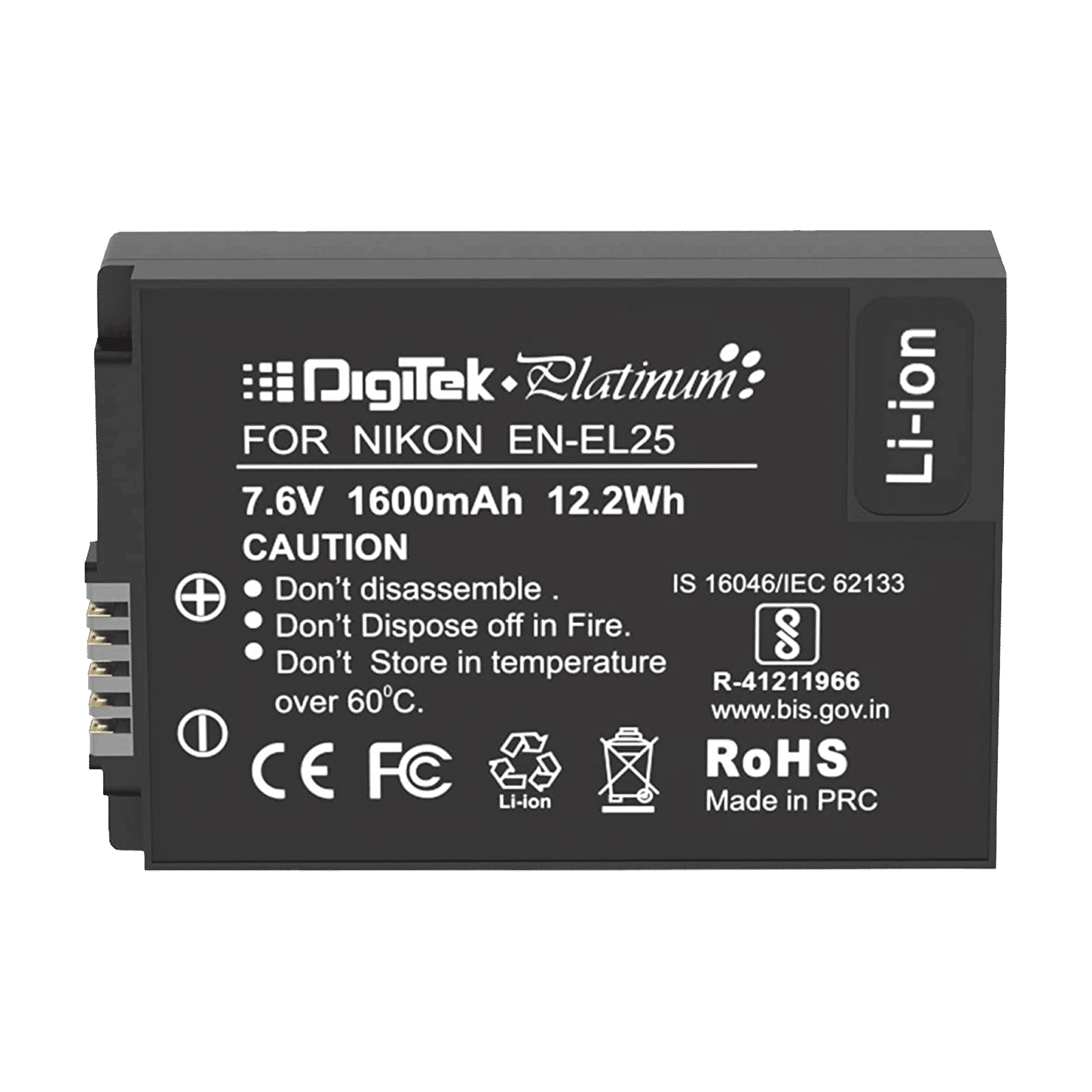 DigiTek EN-EL25 Platinum 1600 mAh Li-ion Rechargeable Battery for Z 50_7