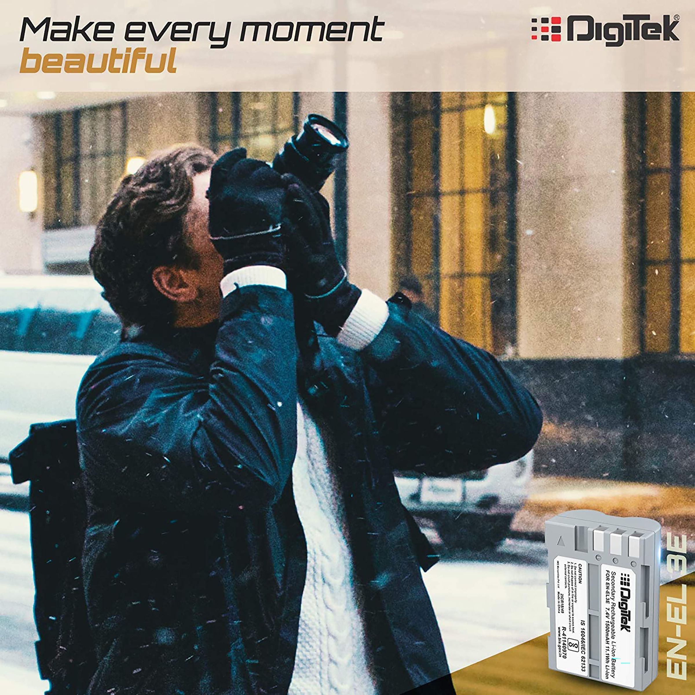 DigiTek EN-EL3E 1500 mAh Li-ion Rechargeable Battery for D700, D300, D300S, D200, D100, D90, D80, D70 and D50_7