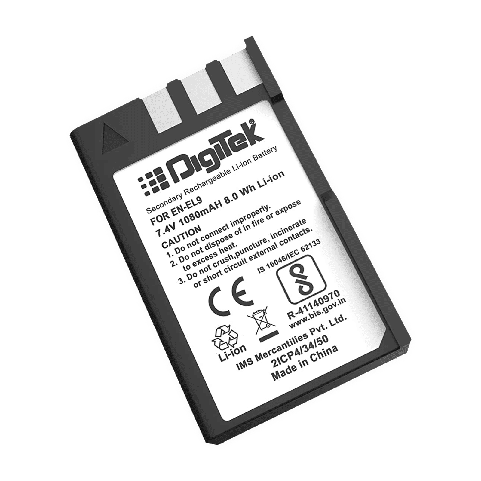 DigiTek EN-EL9 1080 mAh Li-ion Rechargeable Battery for D3000, D5000, D40, D50, D60, D6R1, D3X and D40X DigiTek EN-EL9 1080 mAh Li-ion Rechargeable Battery for D3000, D5000, D40, D50, D60, D6R1, D3X and D40X_1