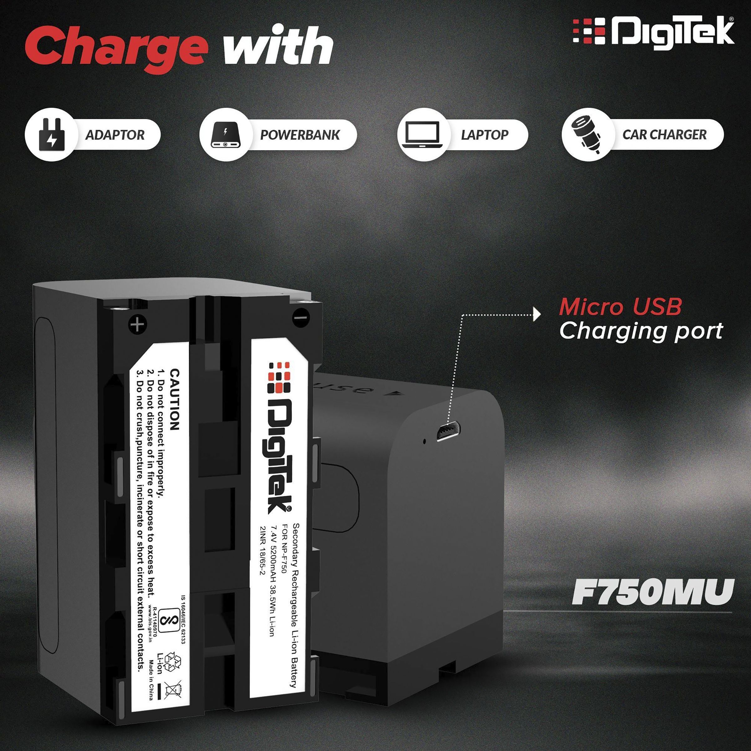 DigiTek NP-F750 4400 mAh Li-ion Rechargeable Battery_11