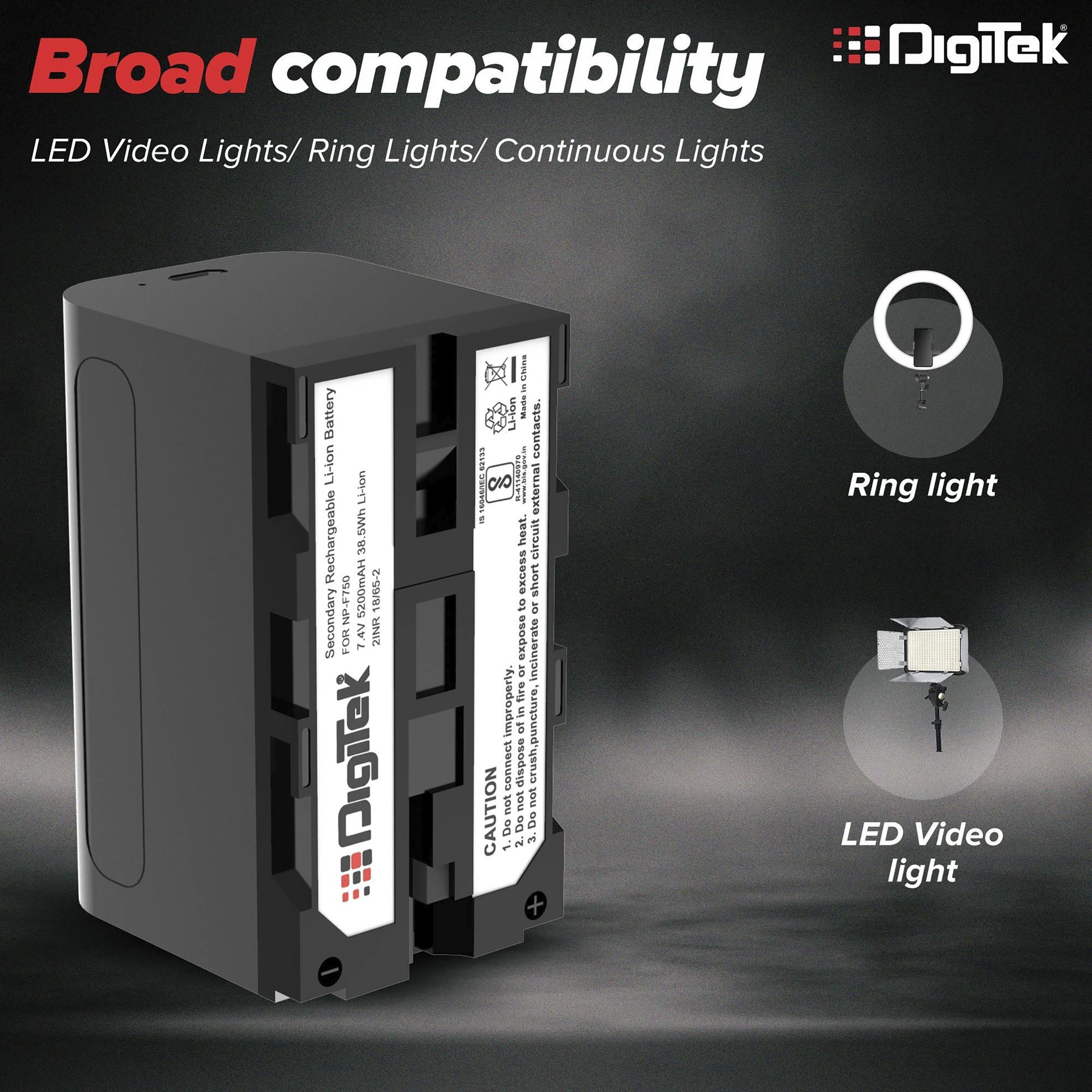 DigiTek NP-F750 4400 mAh Li-ion Rechargeable Battery_6