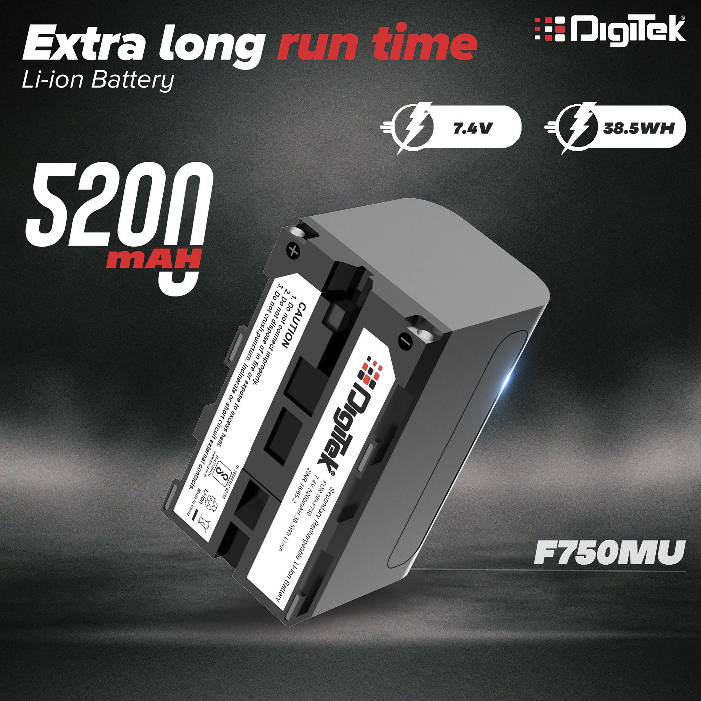DigiTek NP-F750 4400 mAh Li-ion Rechargeable Battery_9