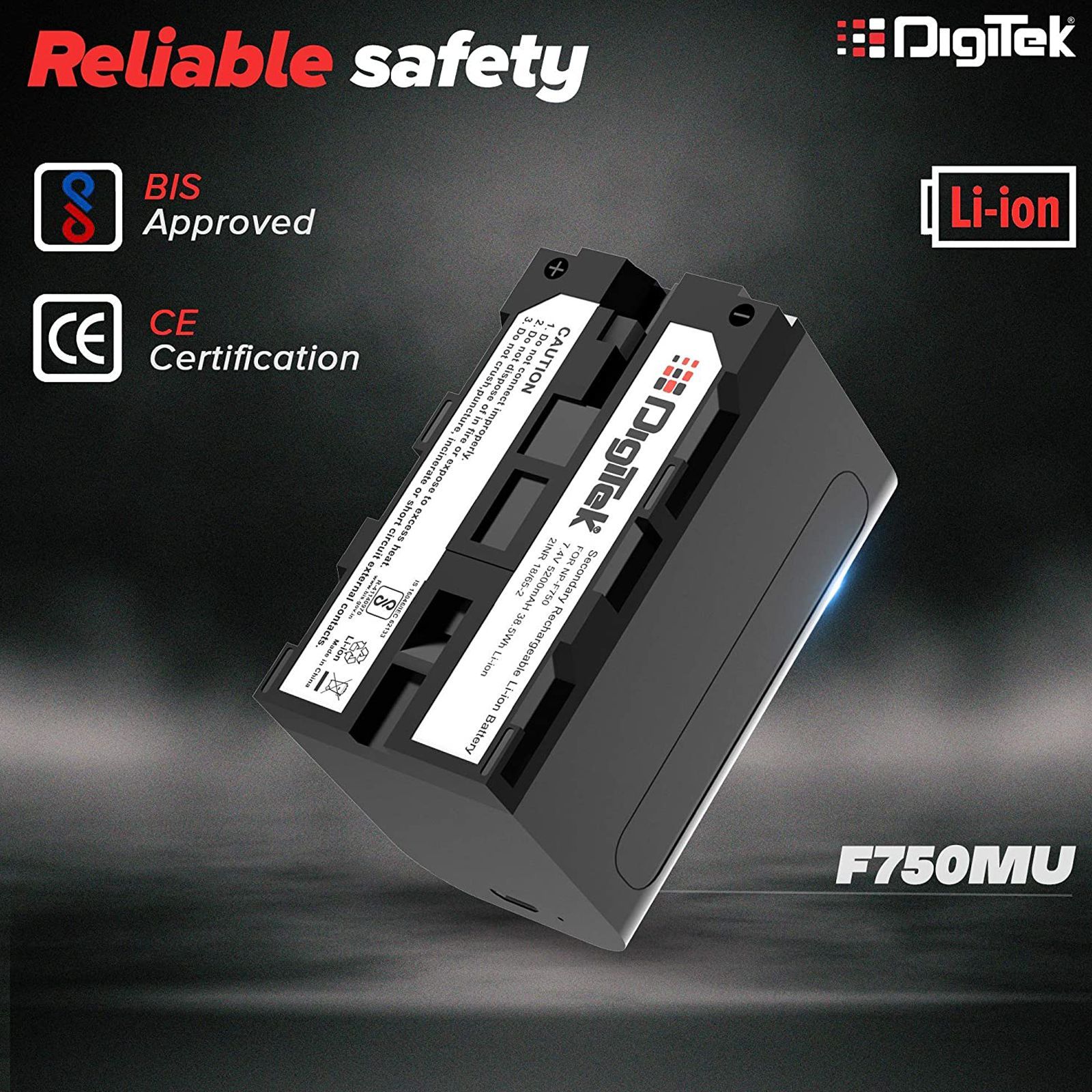 DigiTek NP-F750 MU 5200 mAh Li-ion Rechargeable Battery for CCD-TRV215, CCD-TR917, CCD-TR315, HDR-FX1000 and HDR-FX7_6