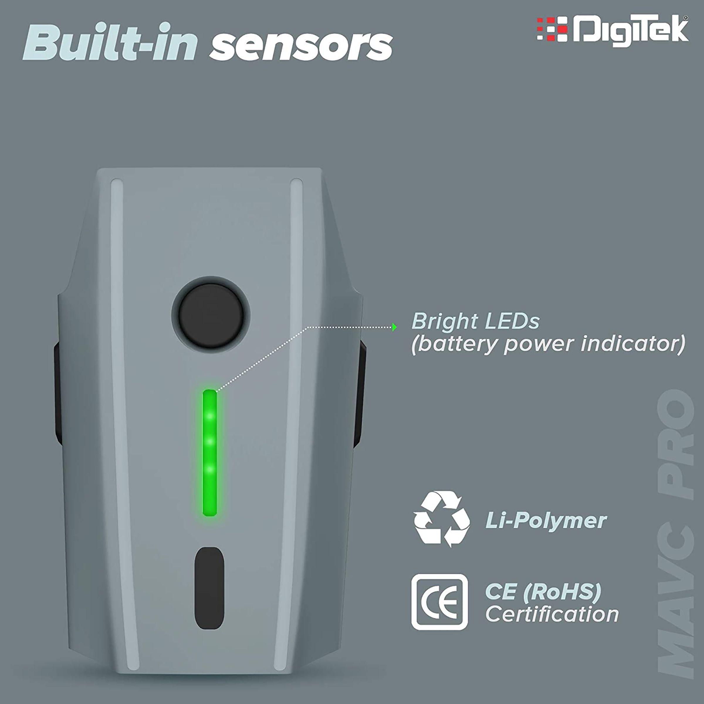 DigiTek Mavic Pro Platinum 3830 mAh Li-ion Rechargeable Battery_8