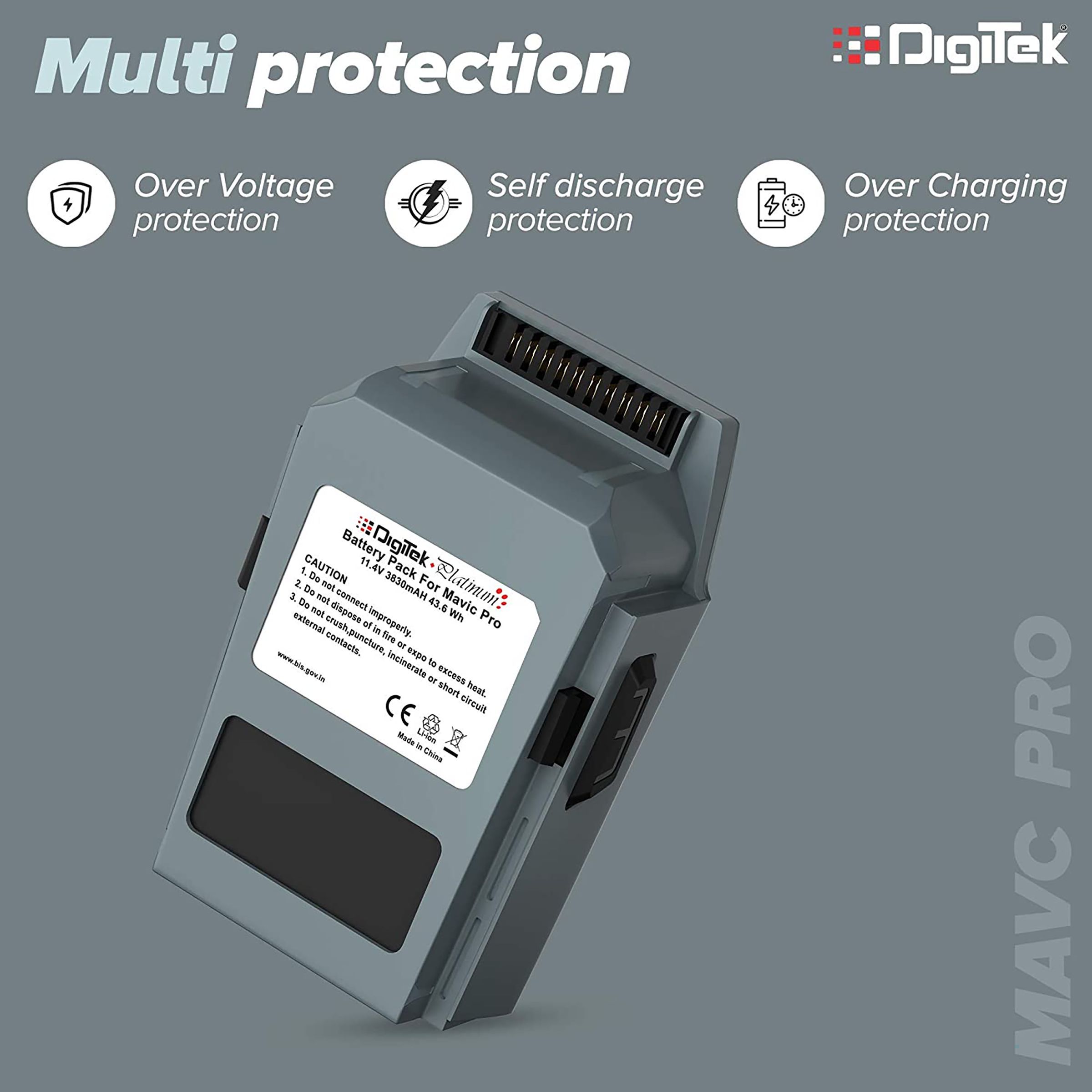 DigiTek Mavic Pro Platinum 3830 mAh Li-ion Rechargeable Battery_5