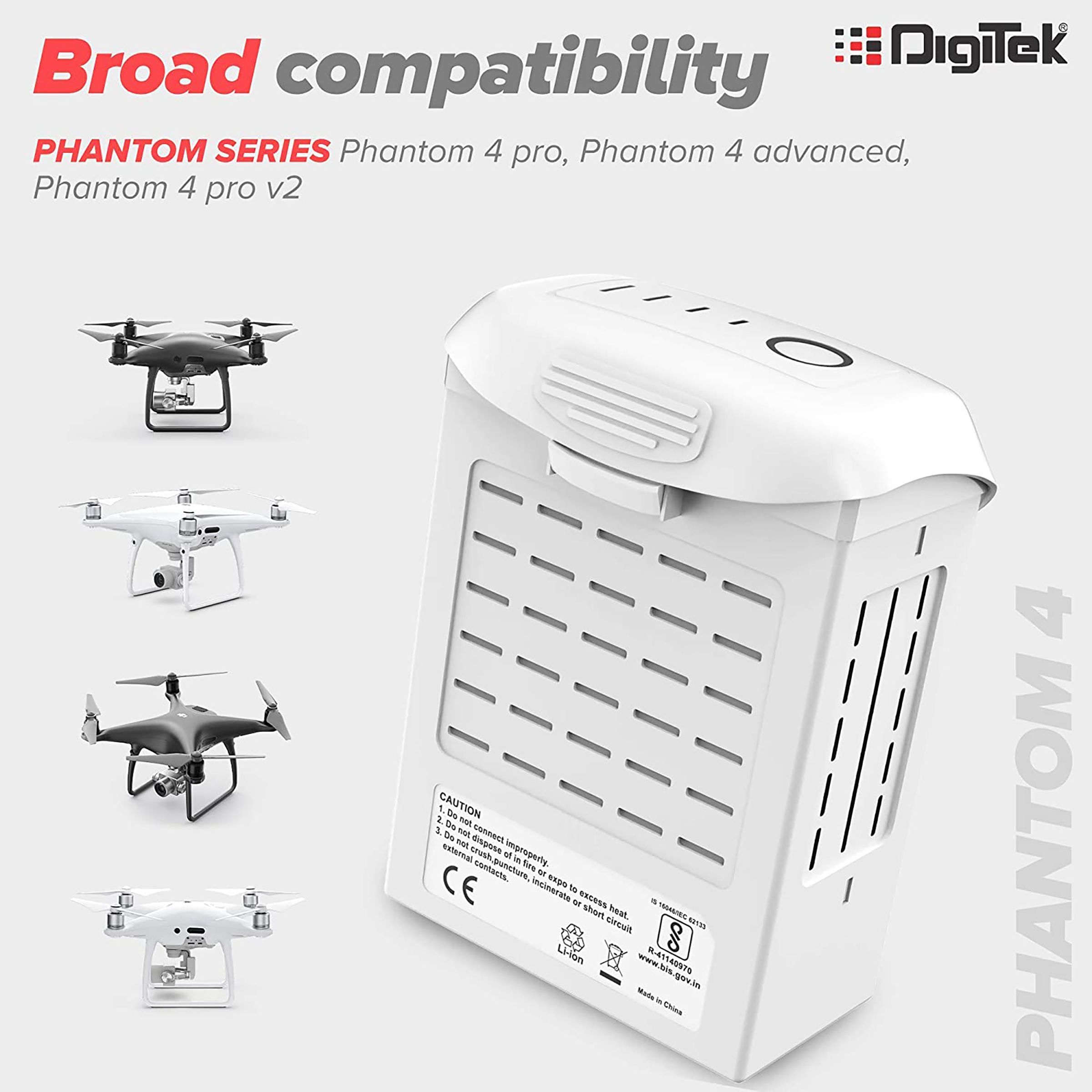 DigiTek DJI Phantom IV 5870 mAh Li-ion Rechargeable Battery_4