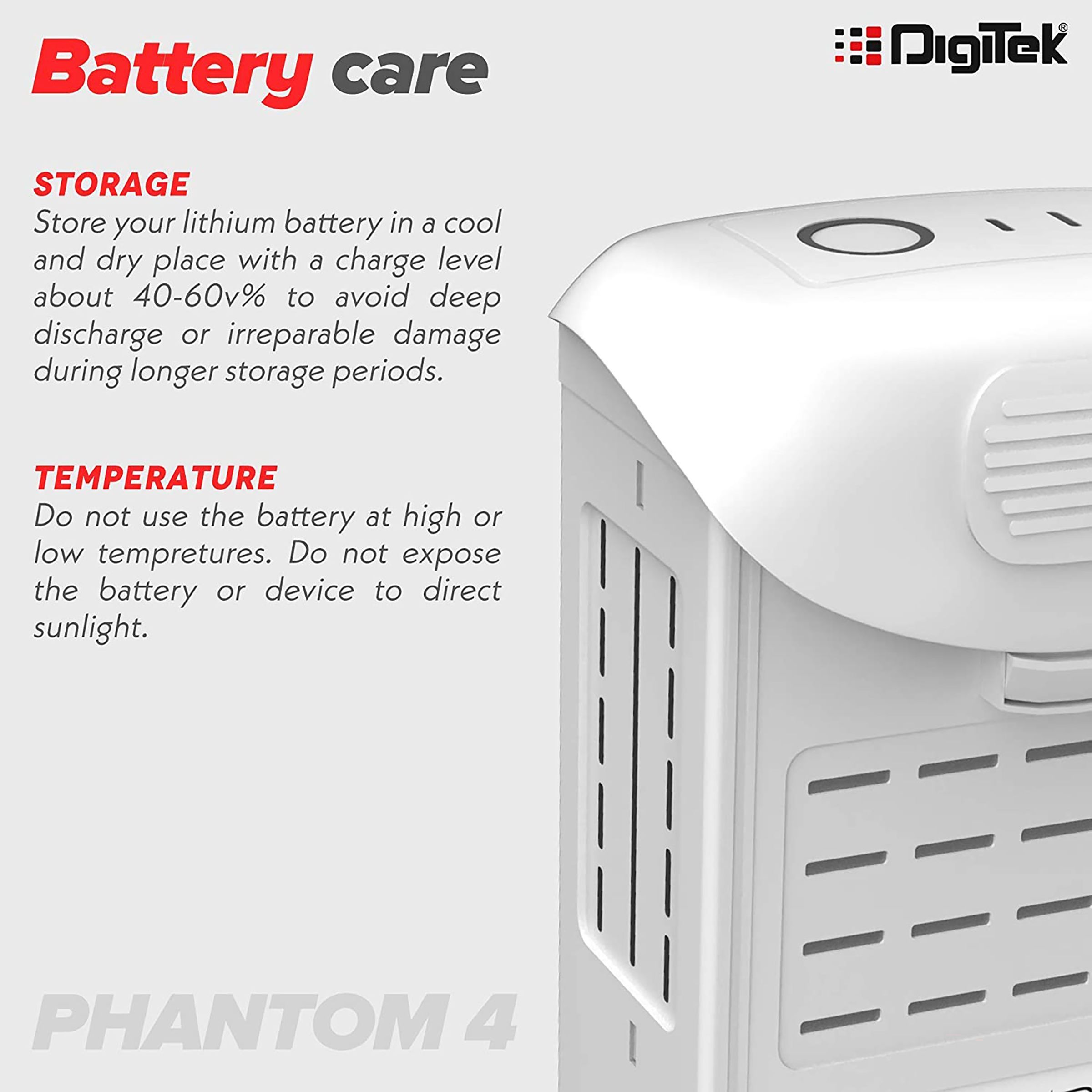DigiTek DJI Phantom IV 5870 mAh Li-ion Rechargeable Battery_5