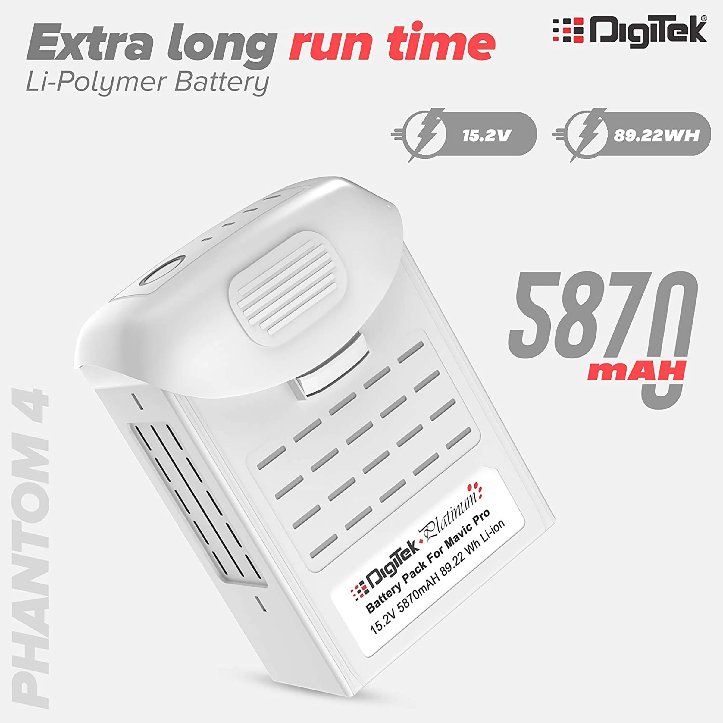 DigiTek DJI Phantom IV 5870 mAh Li-ion Rechargeable Battery_6