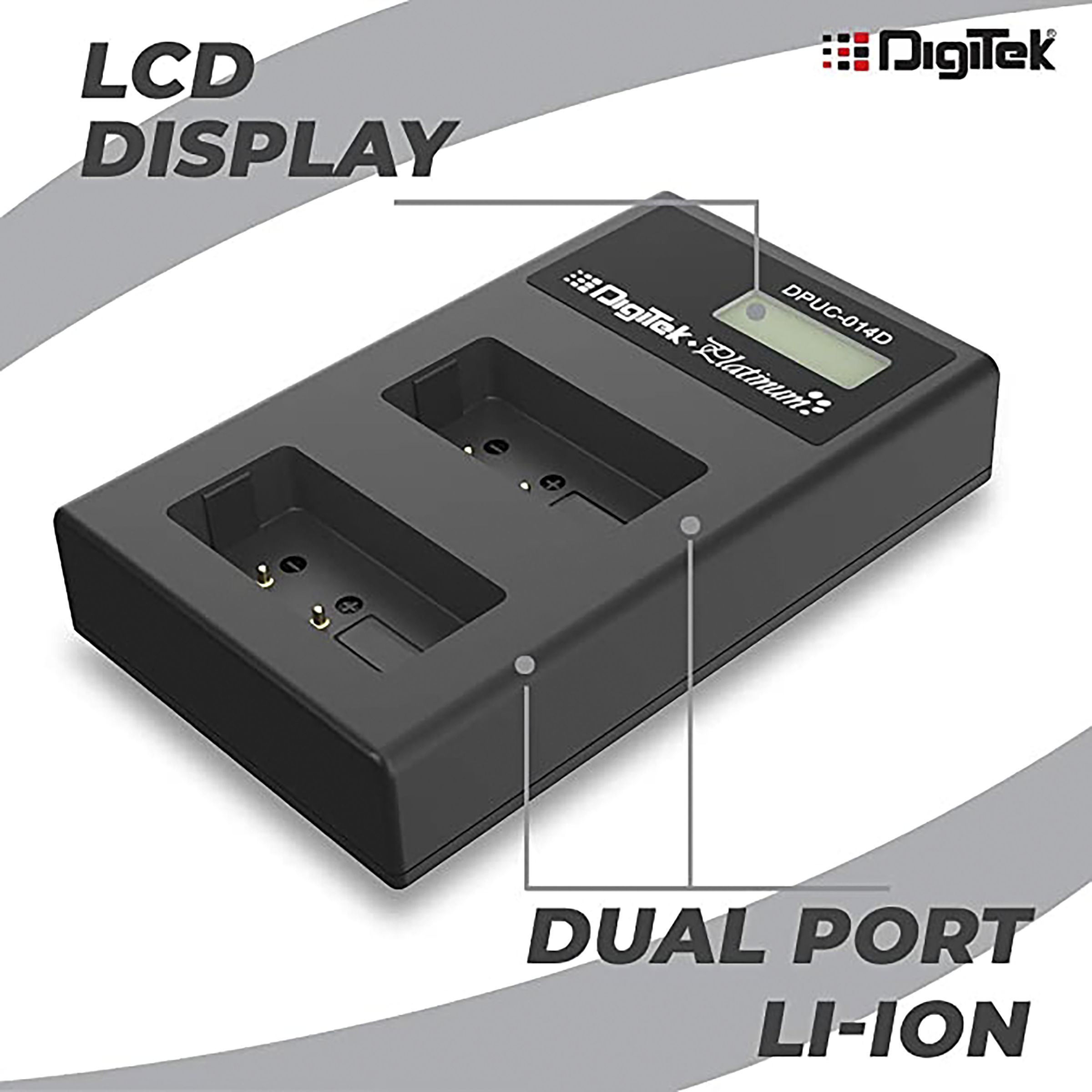 DigiTek Platinum DPUC 014D (LCD MU) Fast Camera Battery Charger for LP-E17 (2-Ports, Over Voltage Protection)_7