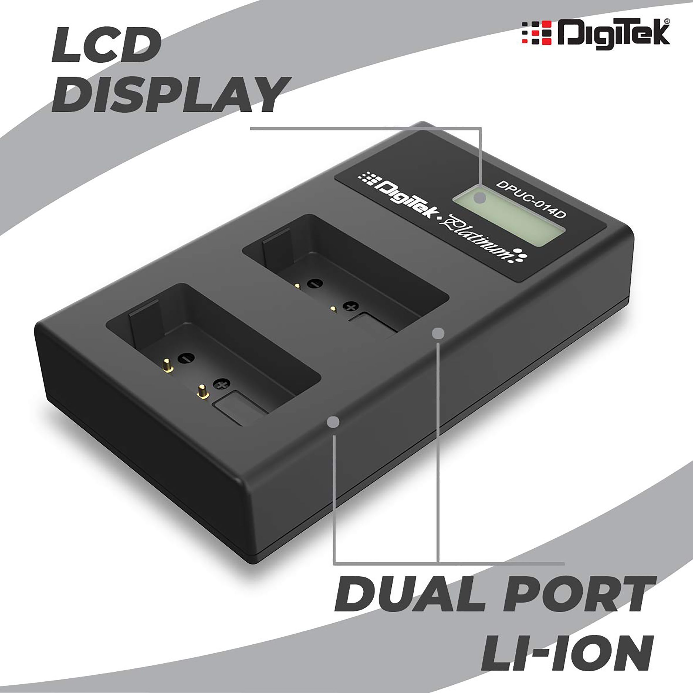 DigiTek Platinum DPUC 014D (LCD MU) Fast Camera Battery Charger for LP-E17 (2-Ports, Over Voltage Protection)_6